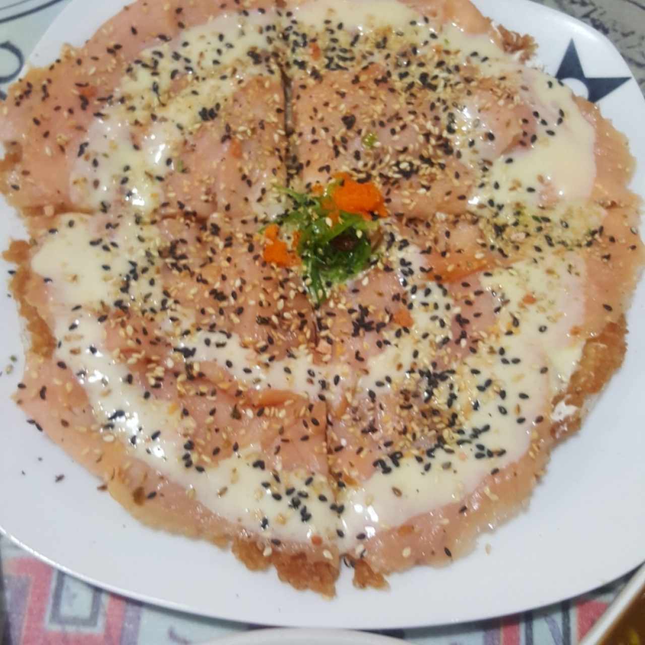 Pizza de salmón