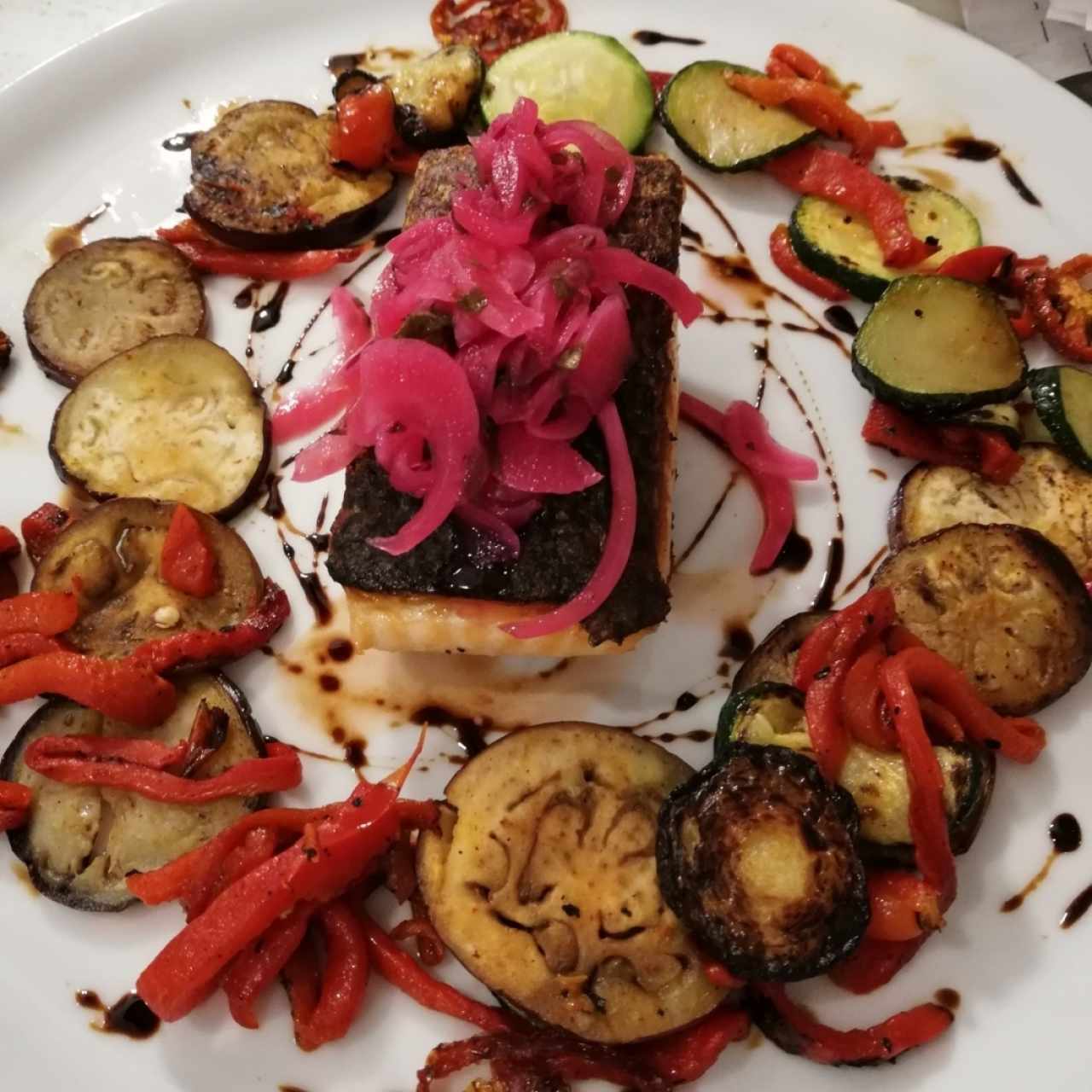 salmón con vegetales