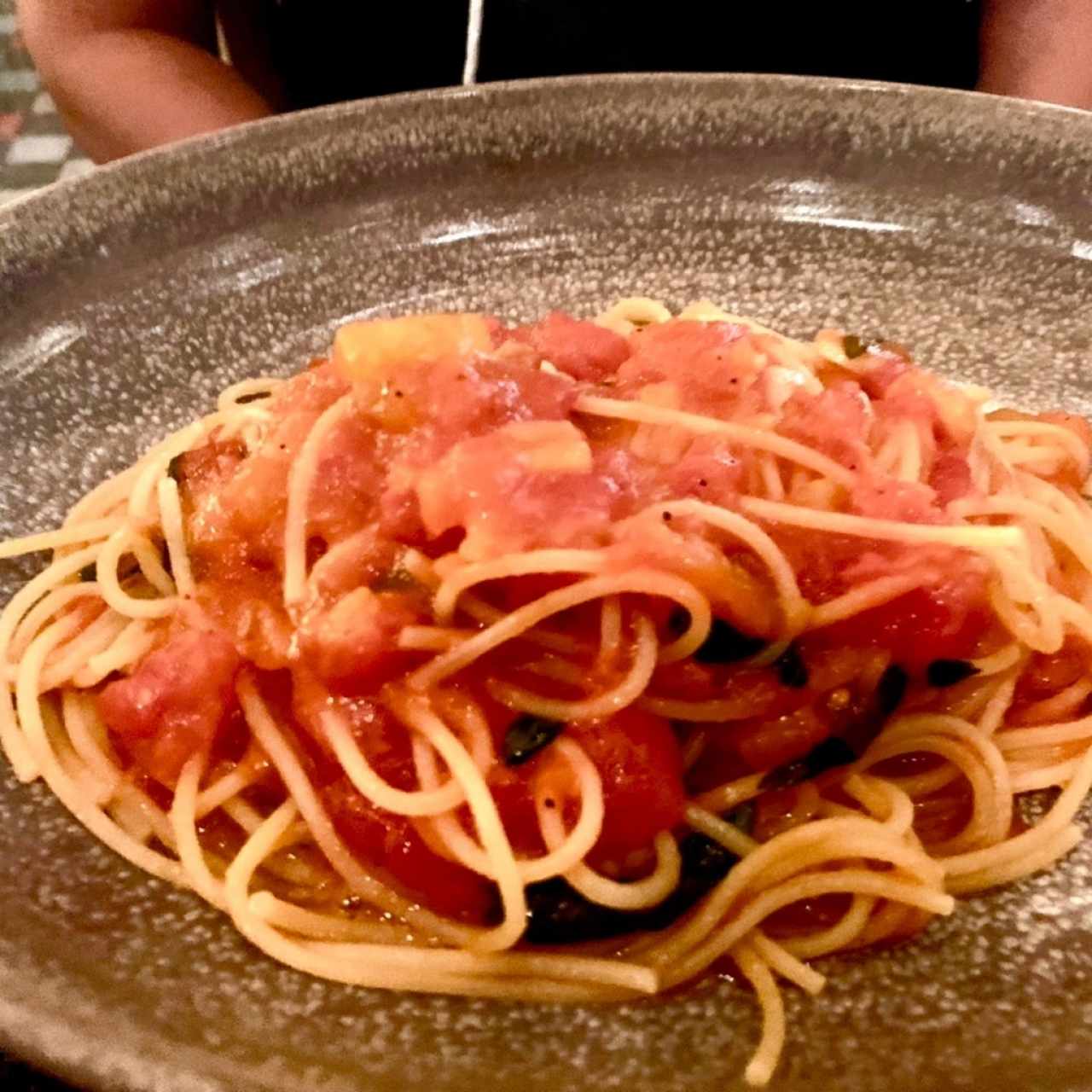 Spaghetti Trapanesca (el ricotta llegó luego)