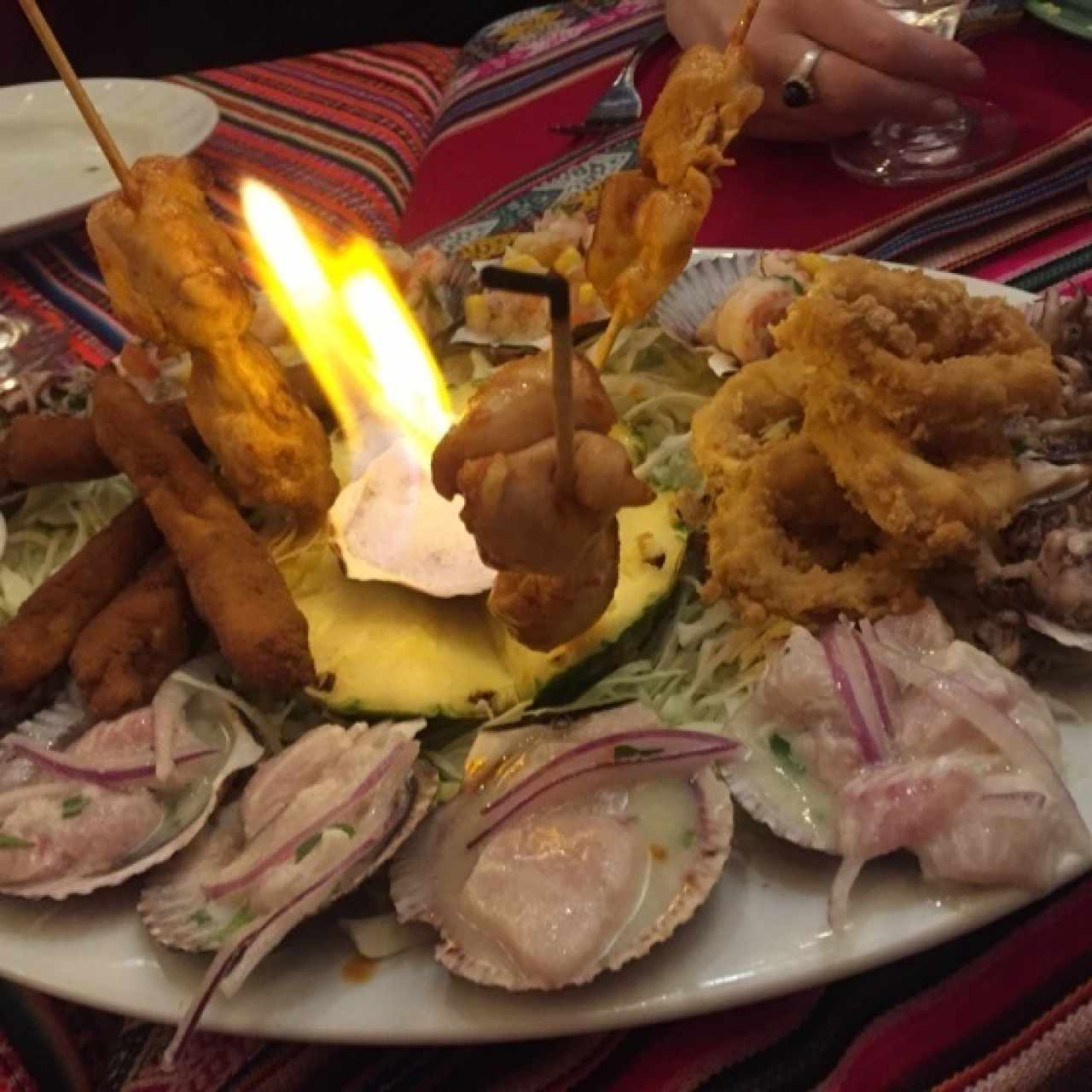 piqueo de mariscos 