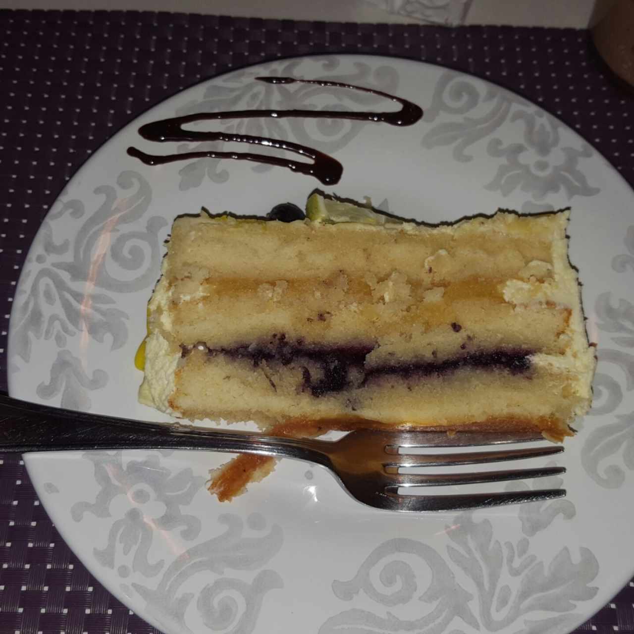 Cake de limón con blueberry 