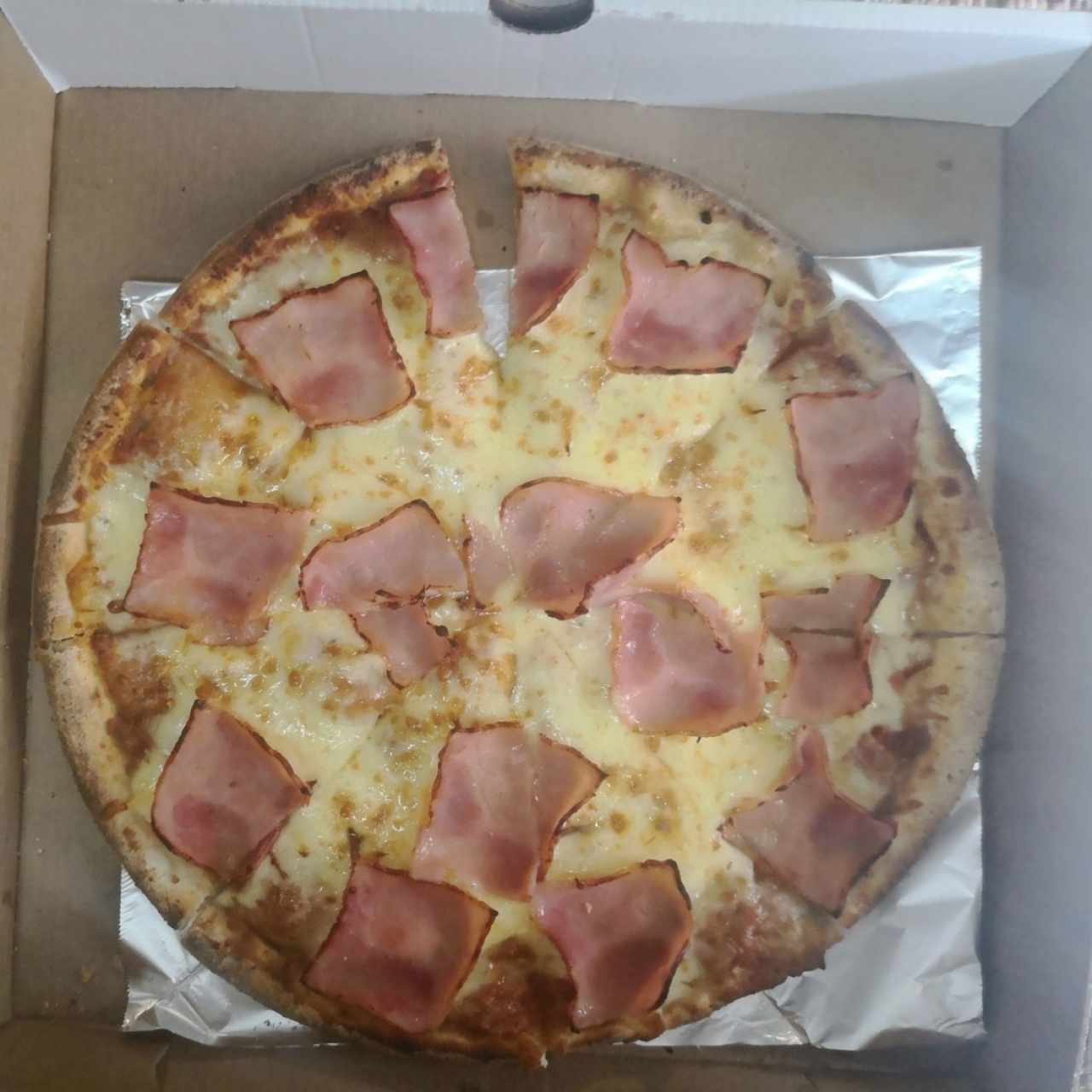 pizza personal de jamon