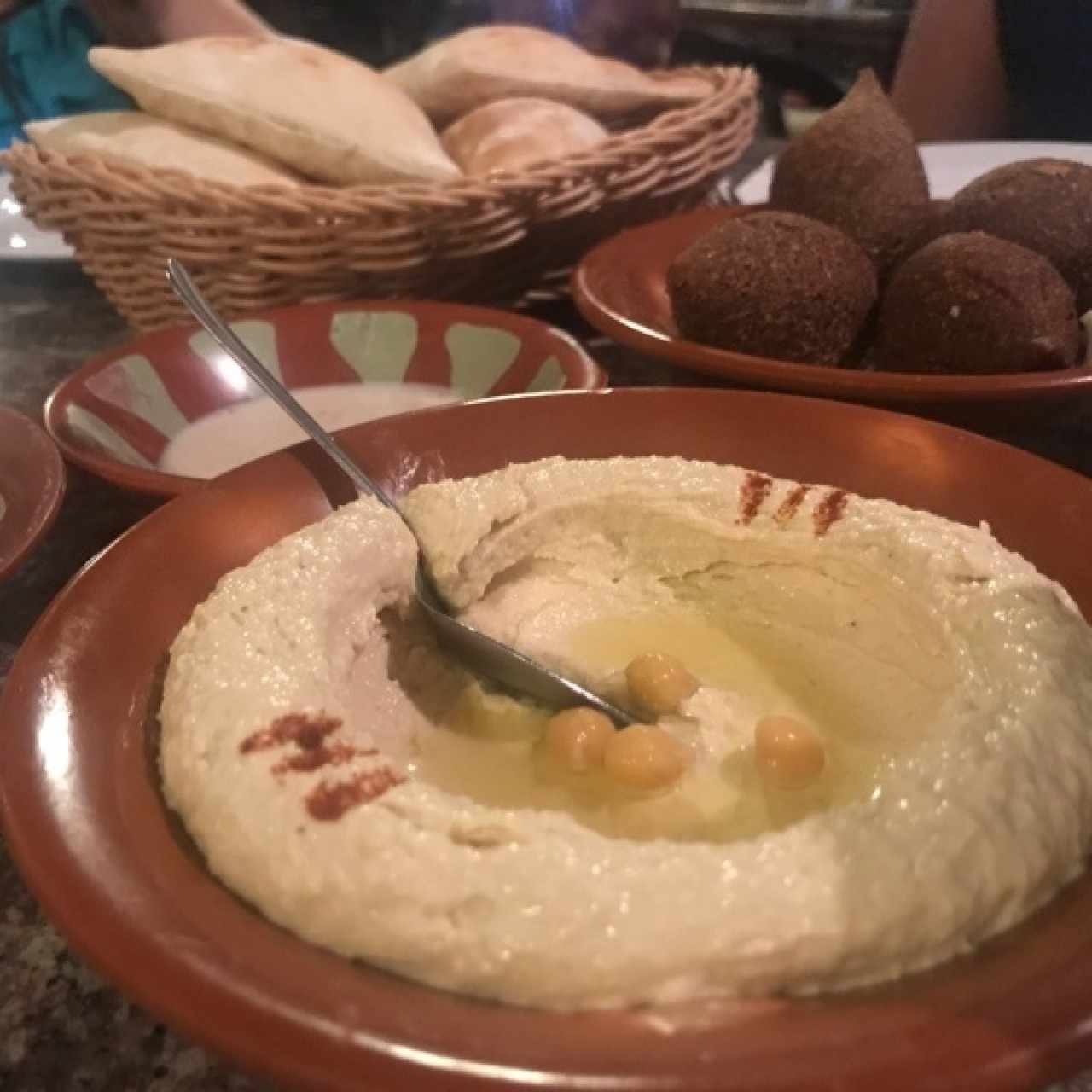 Humus con pan Pita 