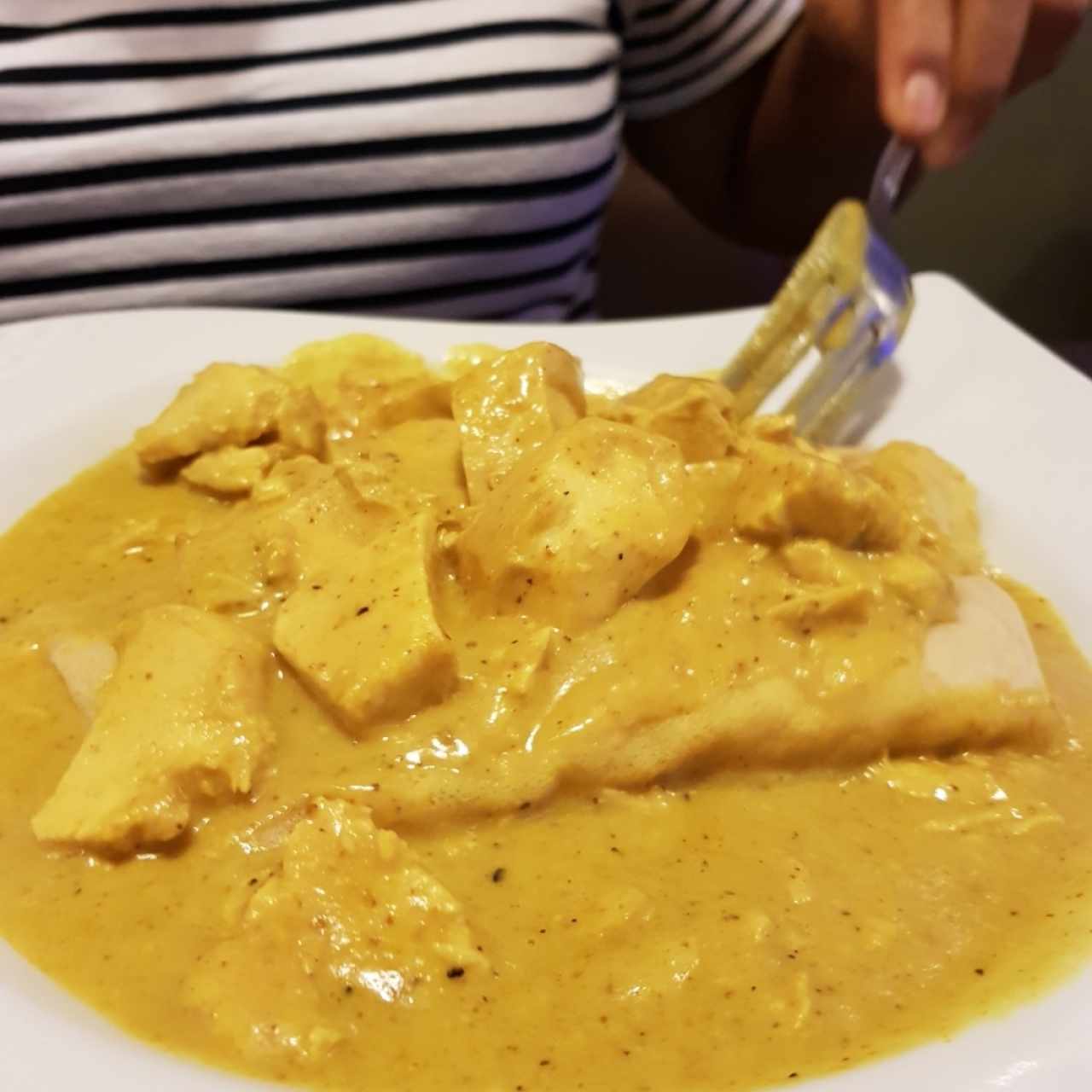 crepe de pollo al curry