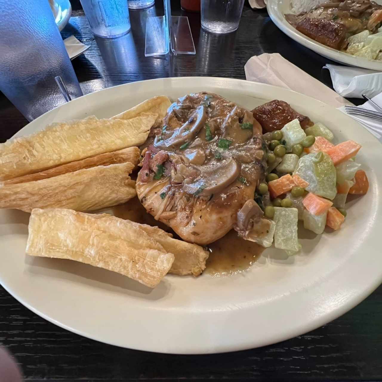 Pollo en Salsa de Hongos