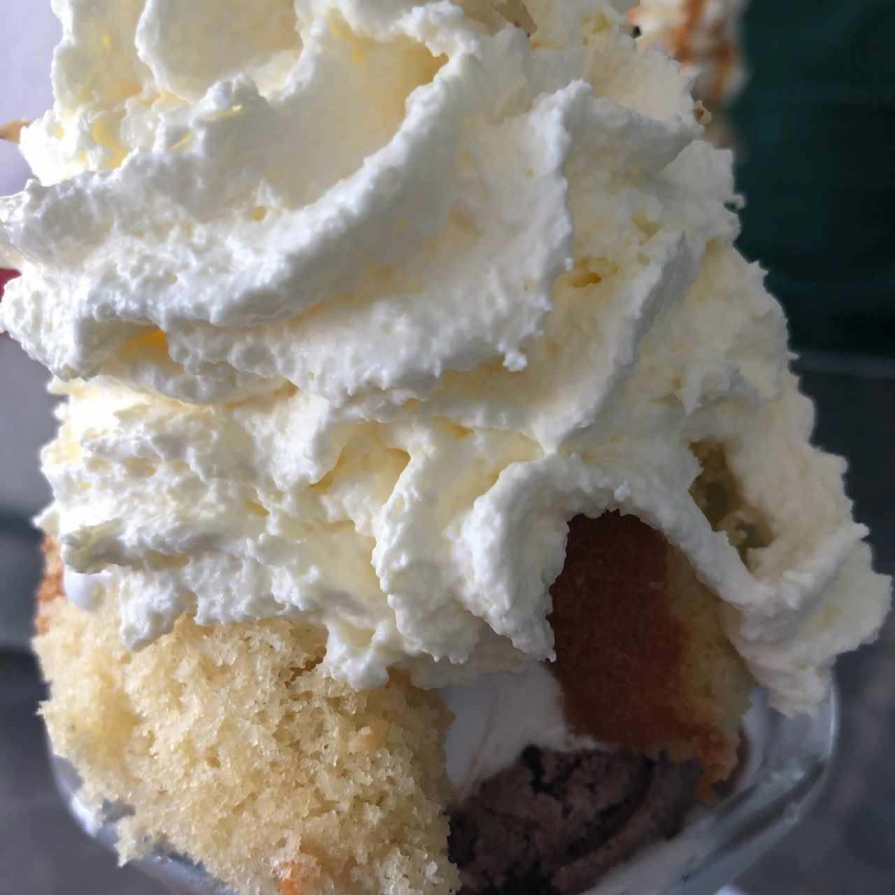no me olvides con sirope de malva y helado de choco almendras