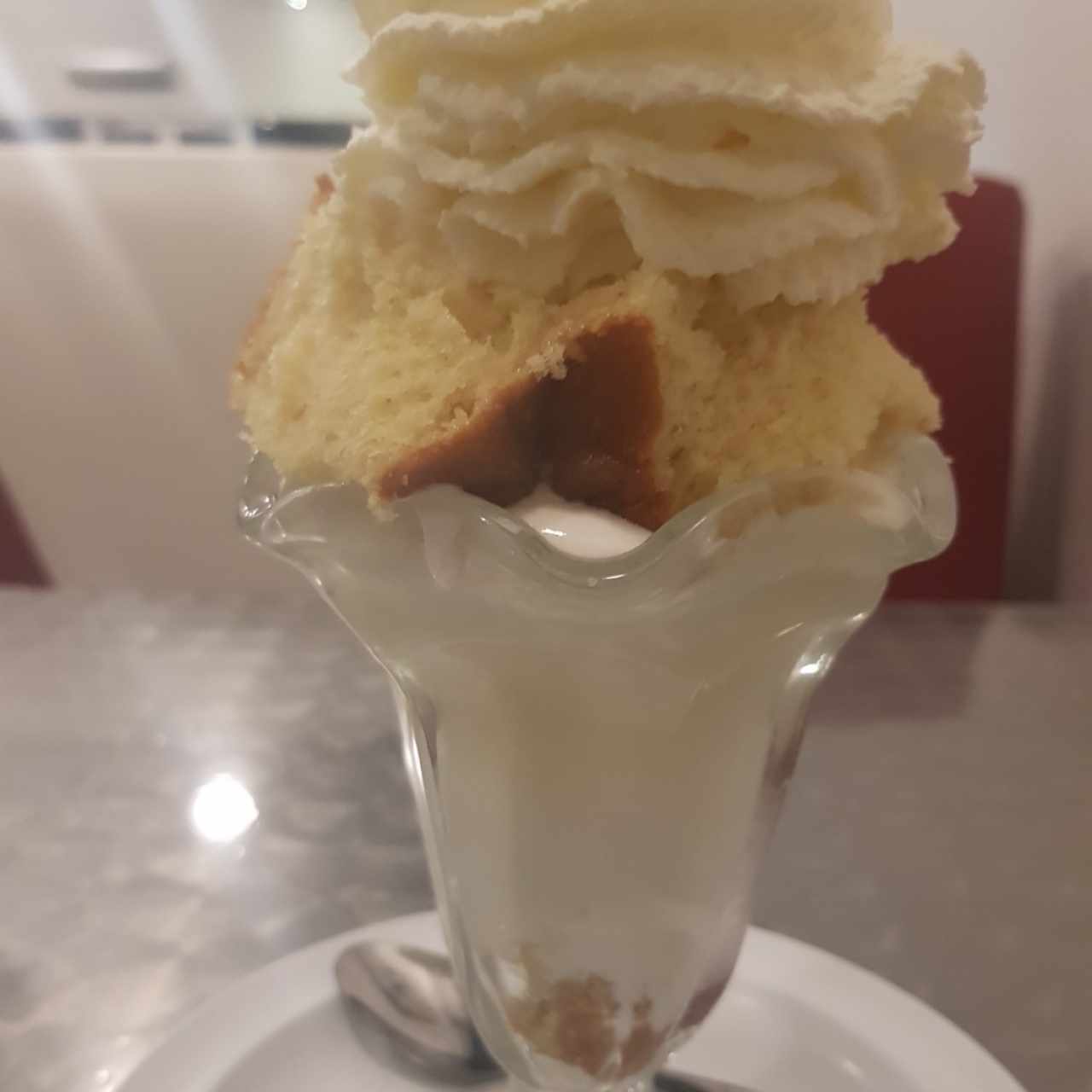 No me olvides helado de vainilla y sirope de malva