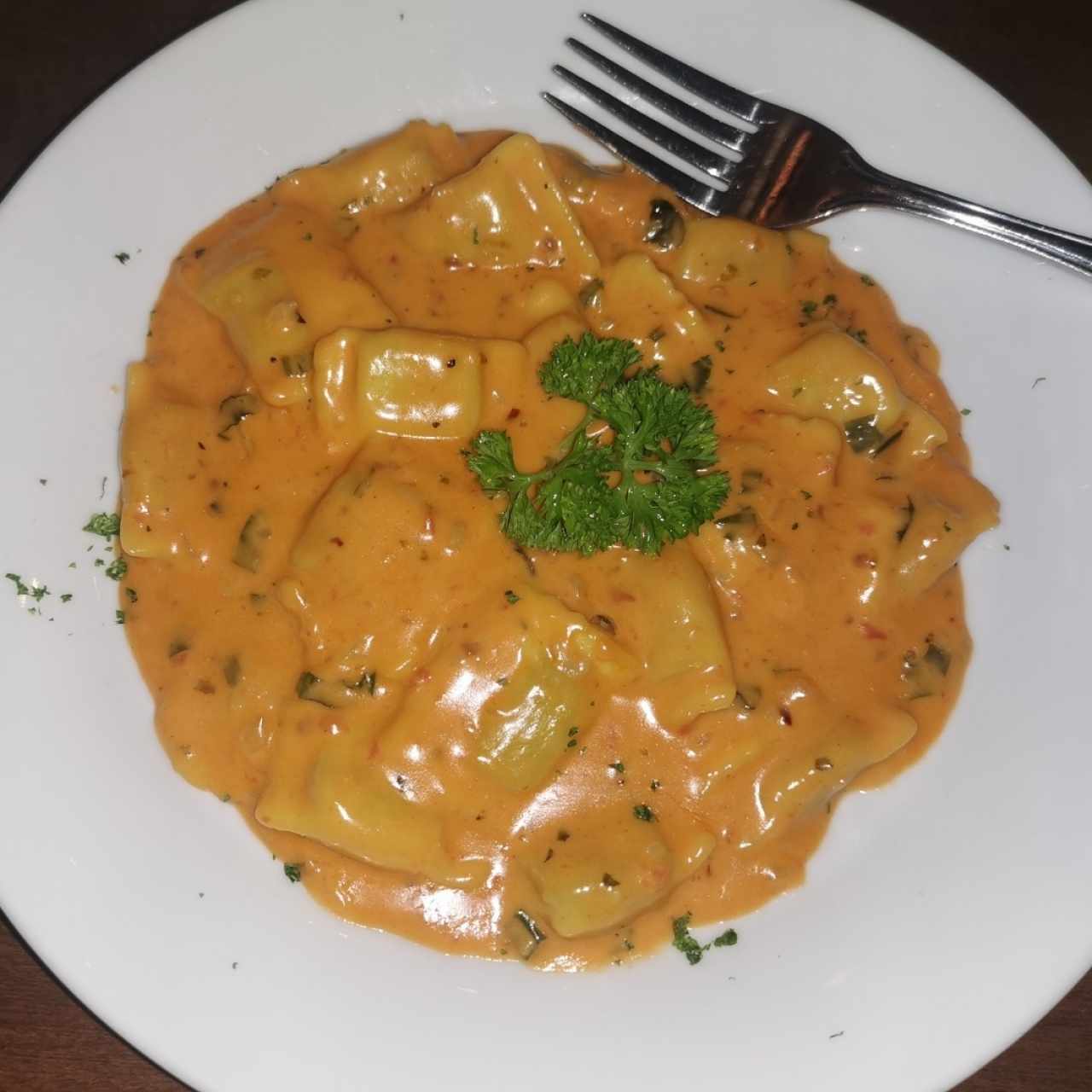 Ravioli de Queso en vodka