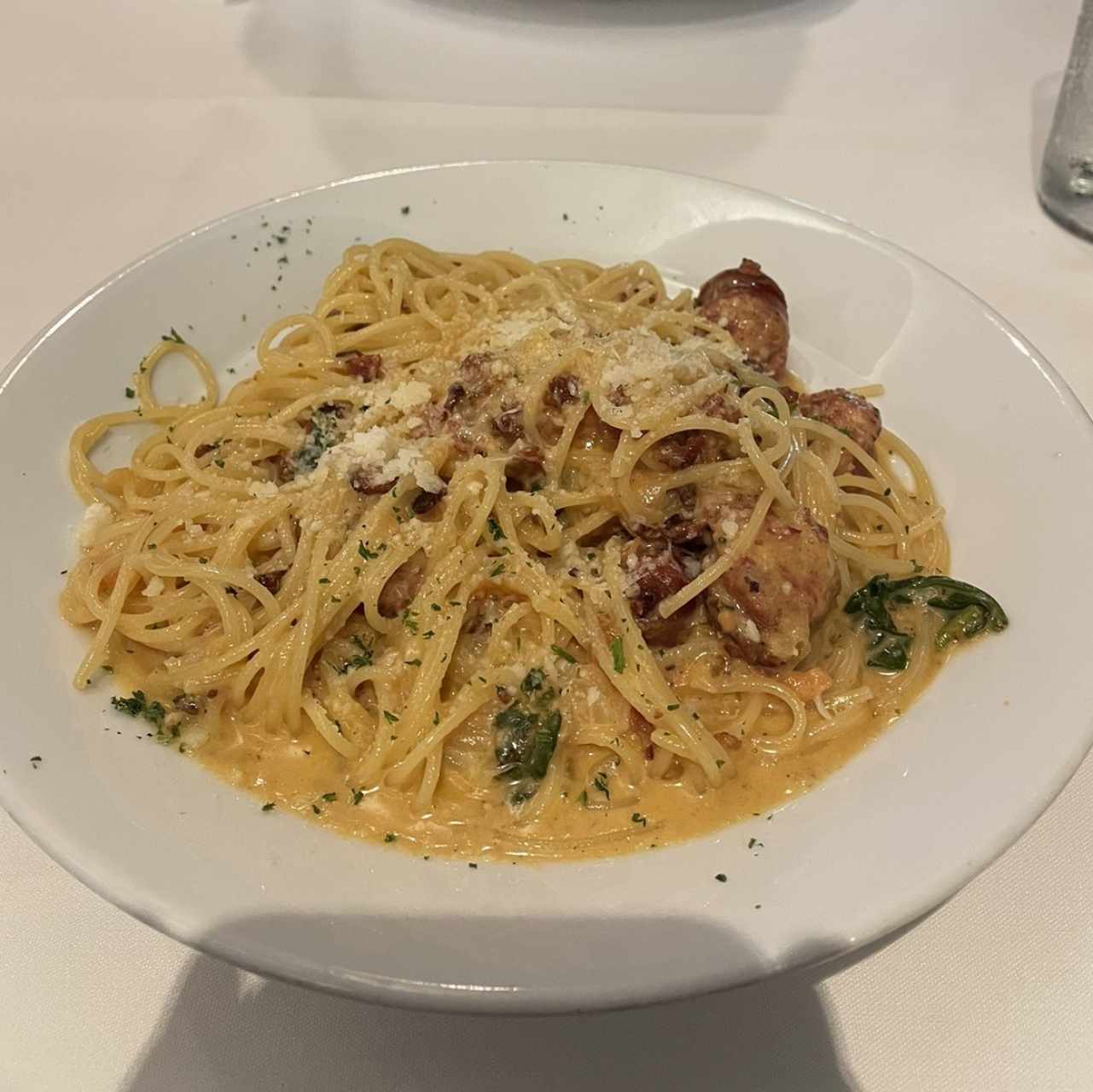 Spaghettini a la Boscaiola