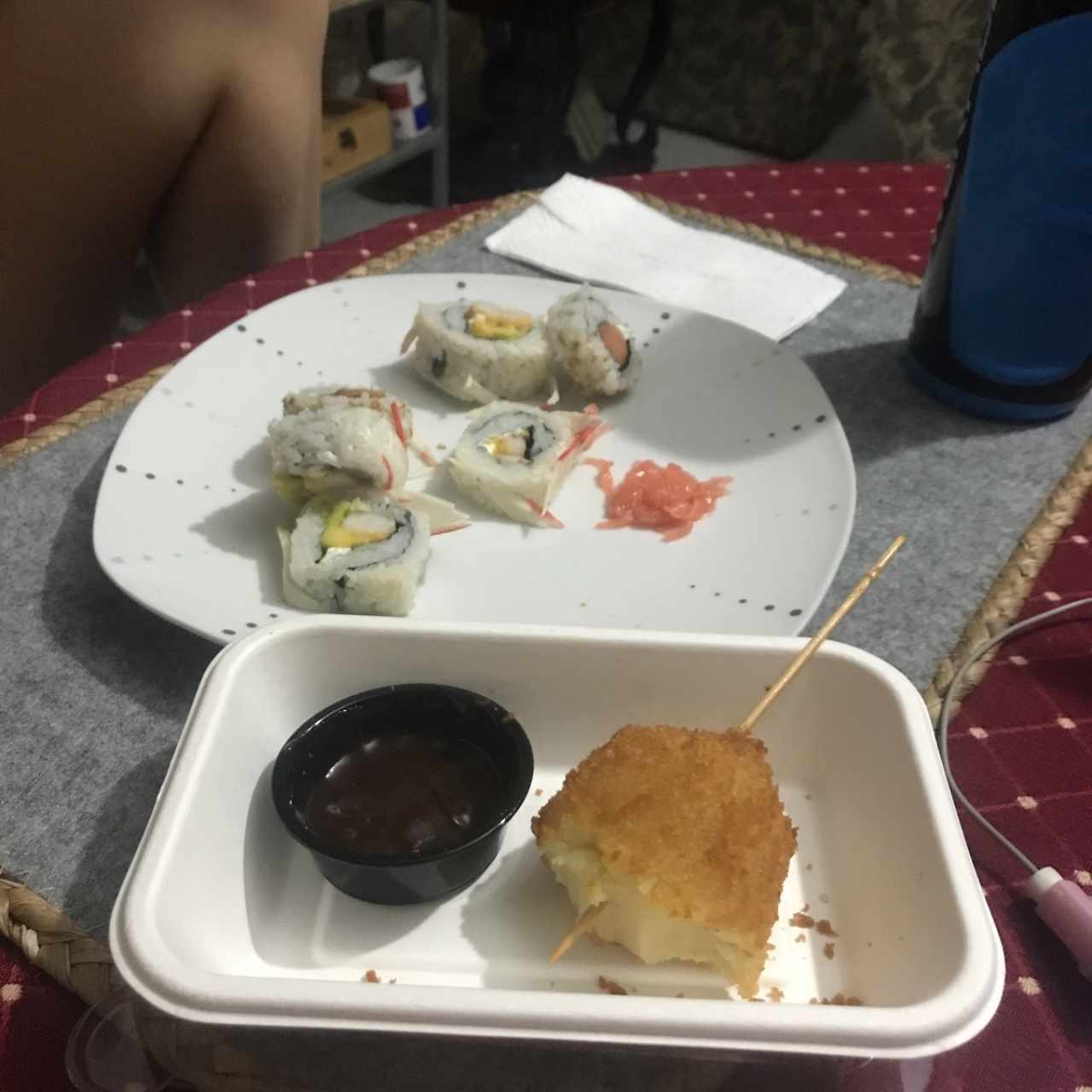 Rollos - 24. Express Roll y Brocheta de platano y queso