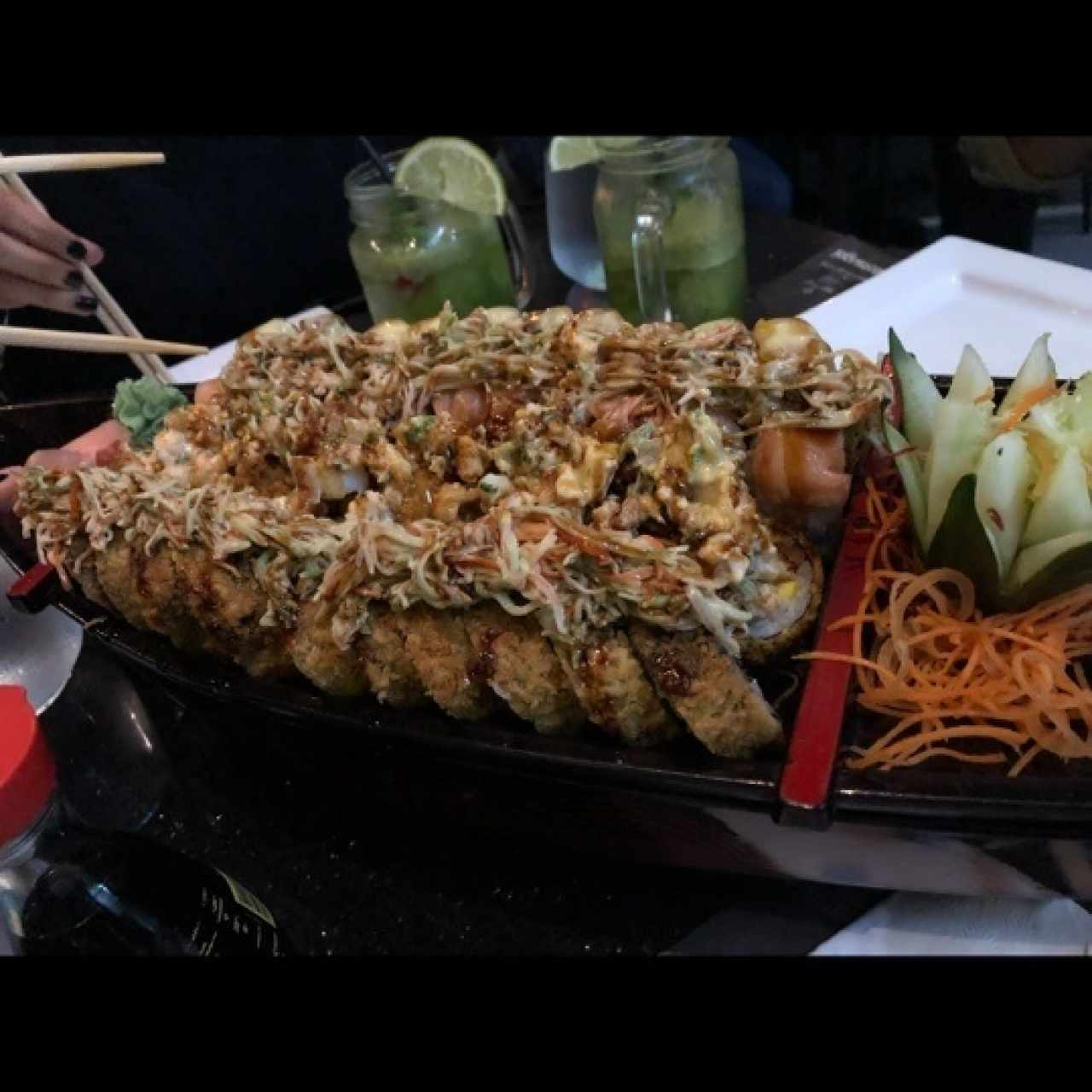 Barco de tres sushi’s 