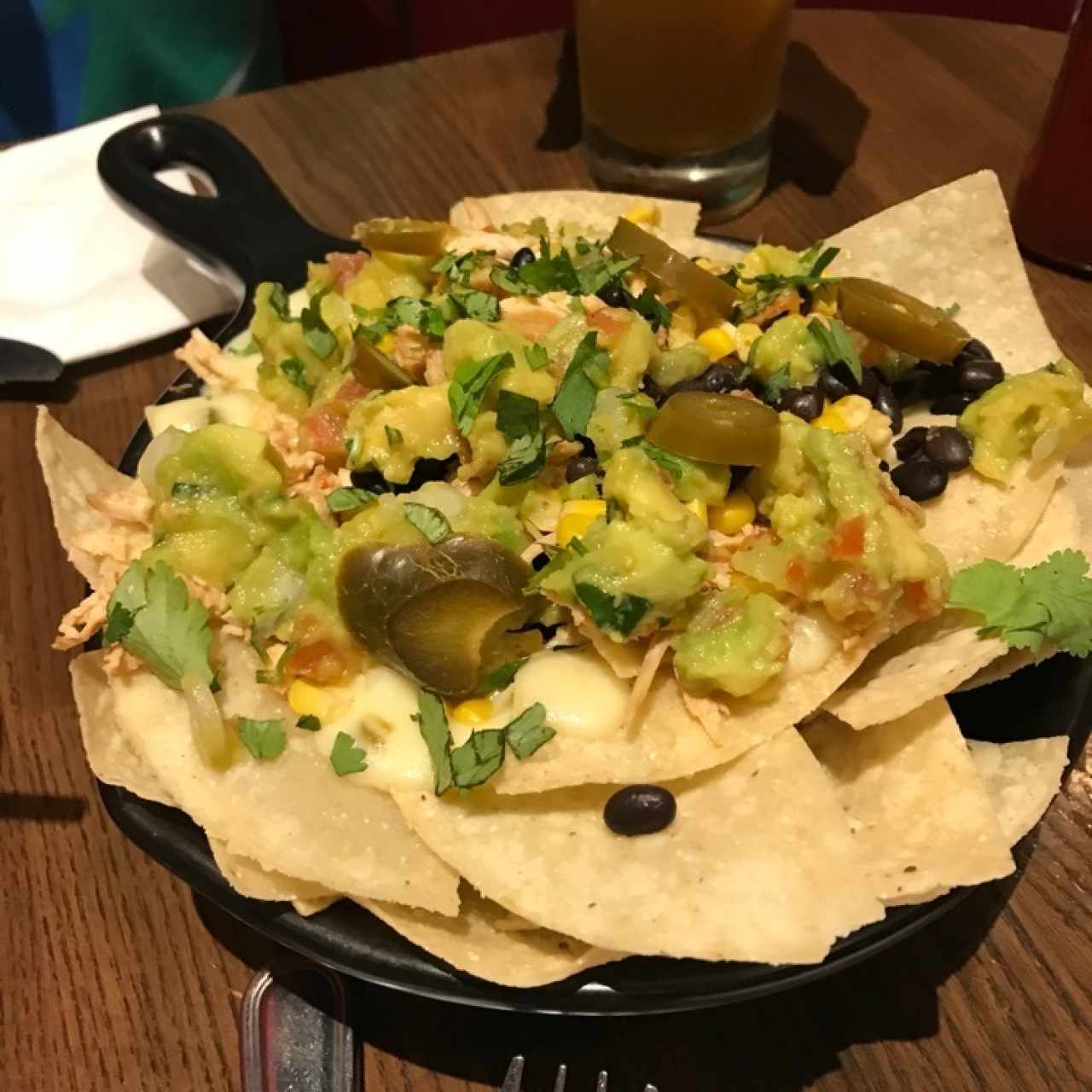 nachos de pollo