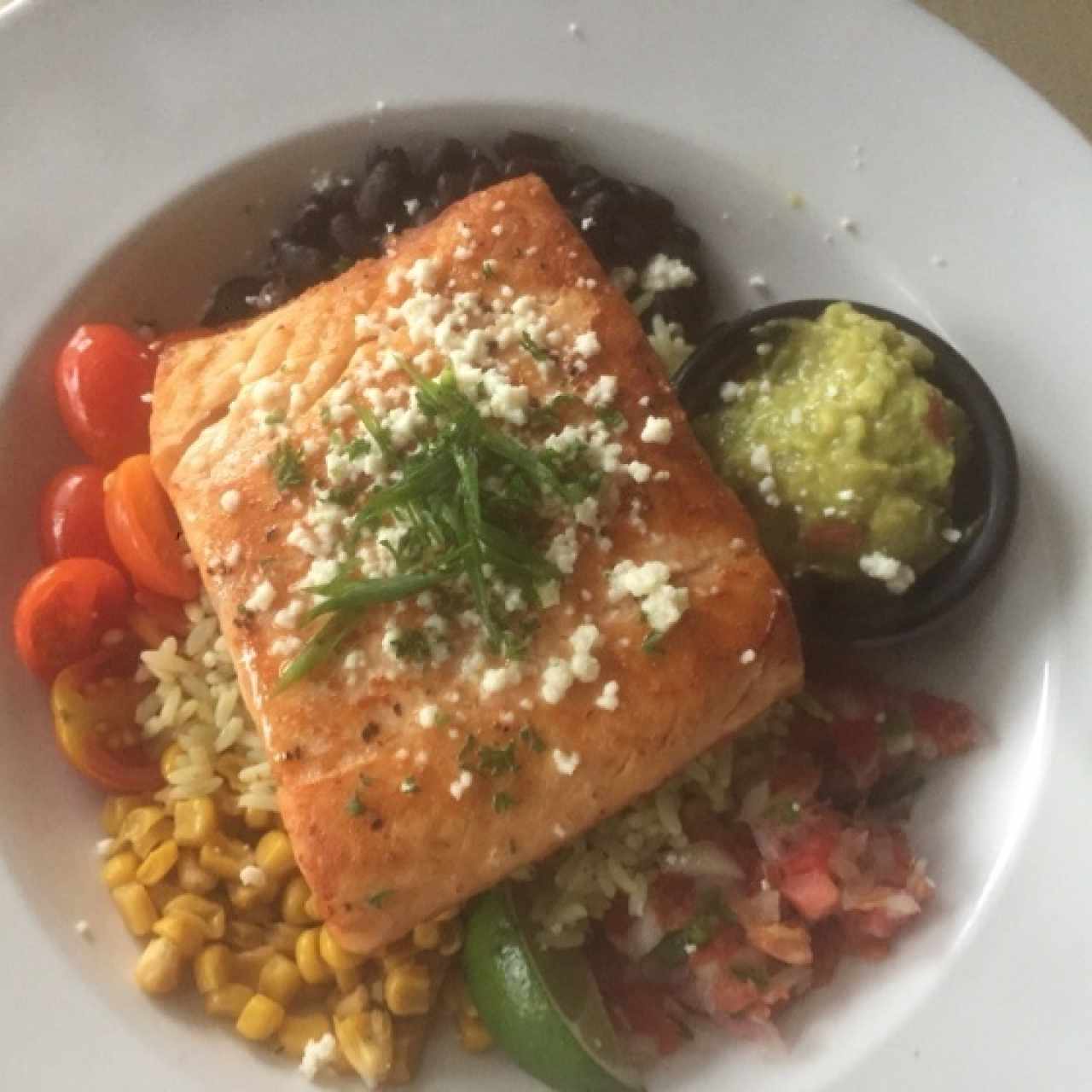 Mexican style salmon grilled