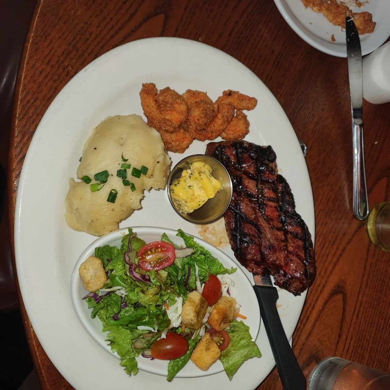 steak and shrimps