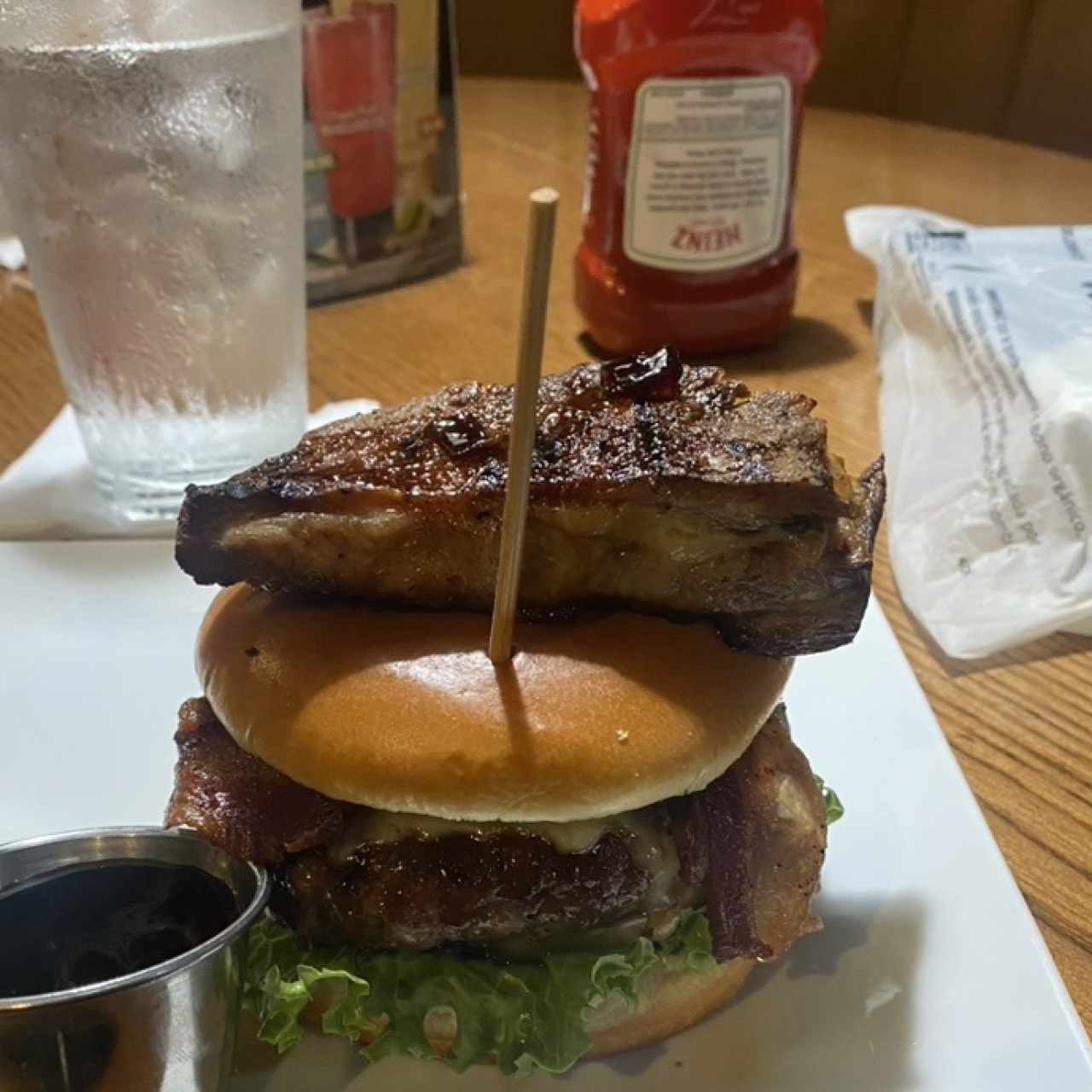 BIG AF FRIDAYS ULTIMATE SIGNATURE WHISKEY-GLAZED BURGER