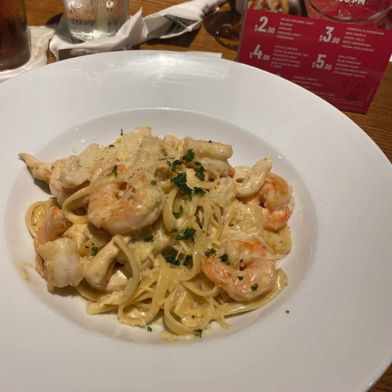 Cajun shrimp and chicken pasta