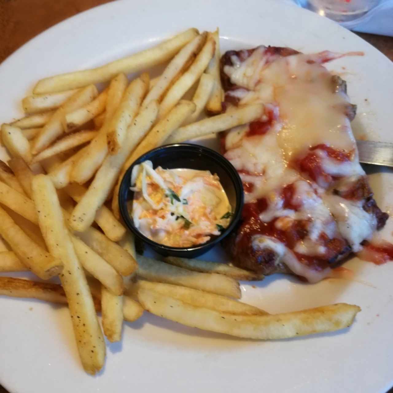 steak con papas fritas