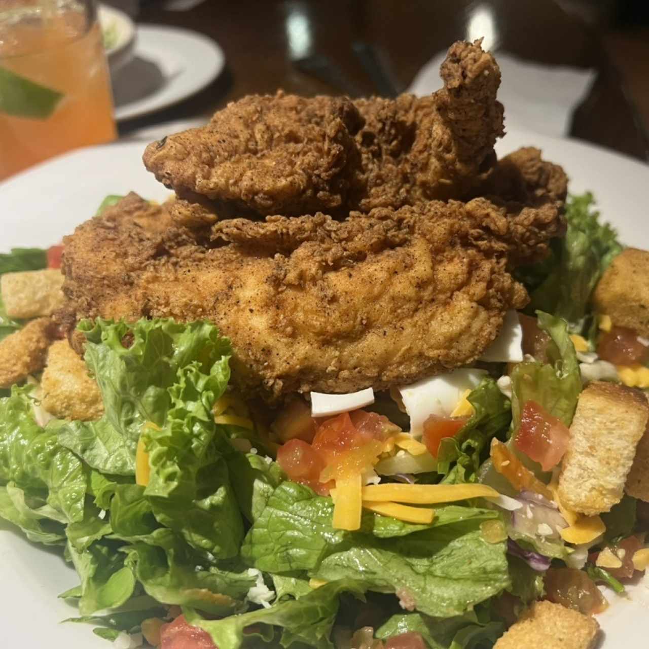 CAJUN FRIED CHICKEN SALAD