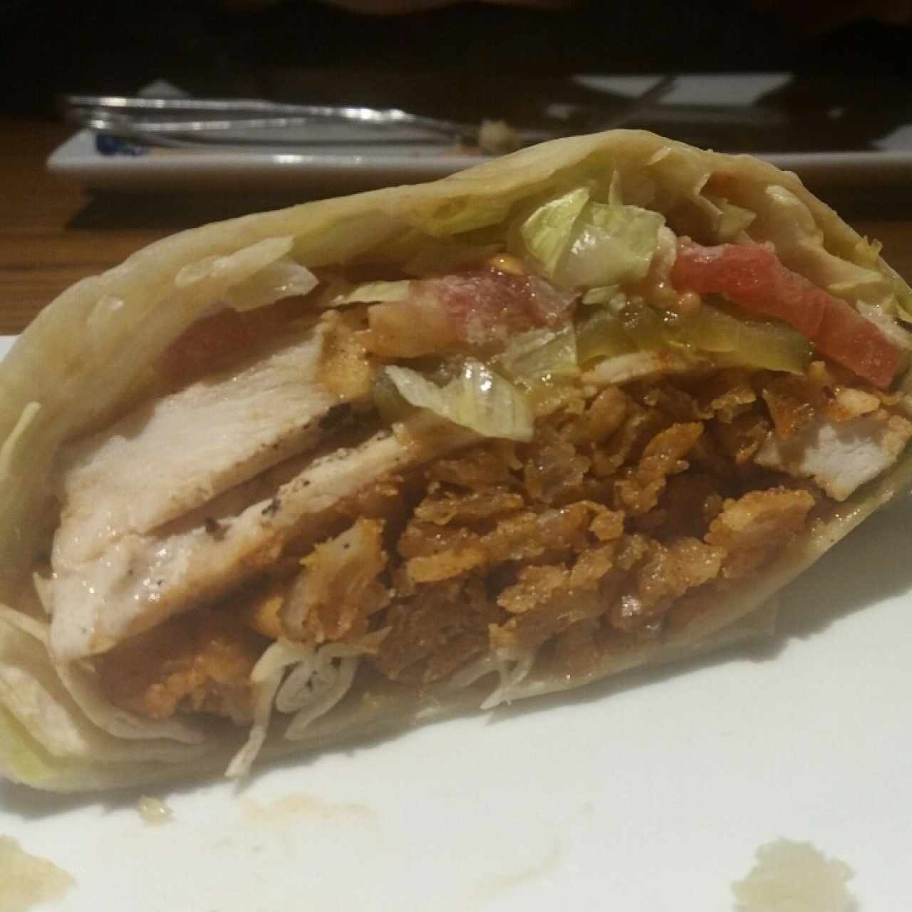 Wrap de pollo BBQ