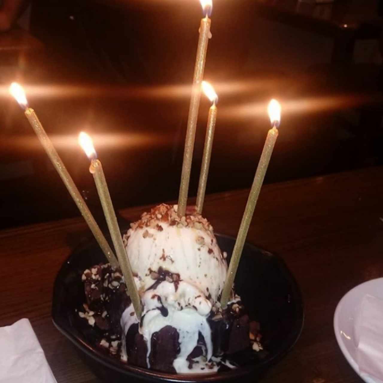 Brownie con Helado para cantar cumpleaños 