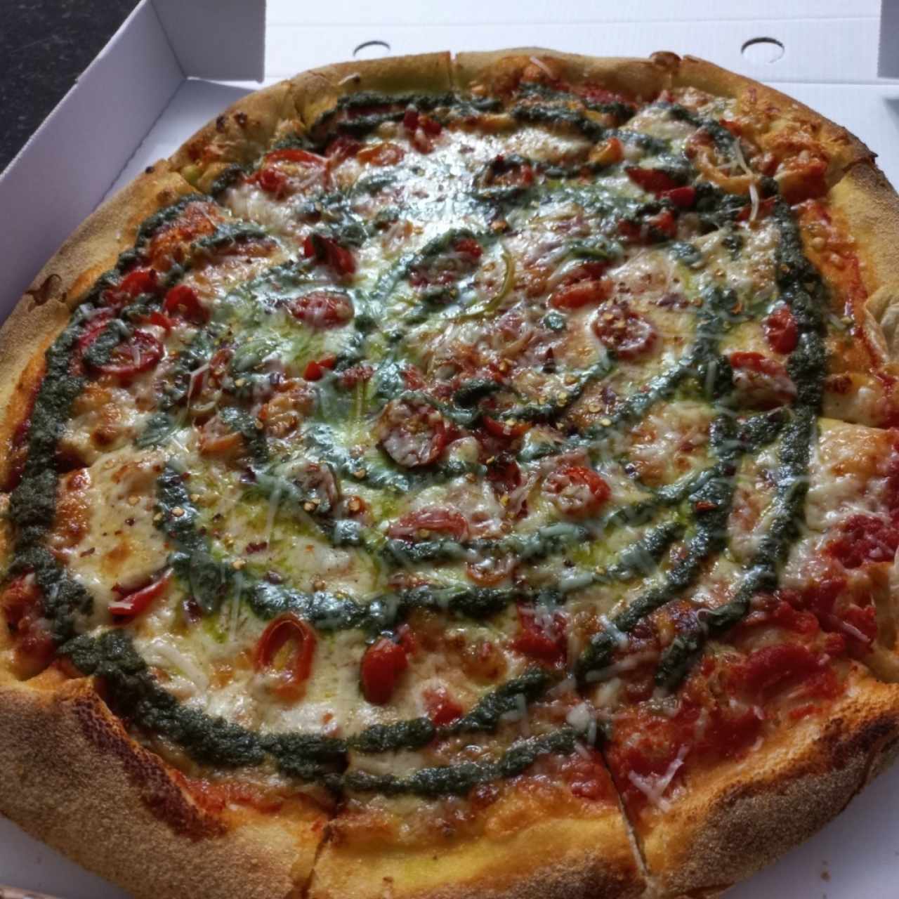 pizza al pesto