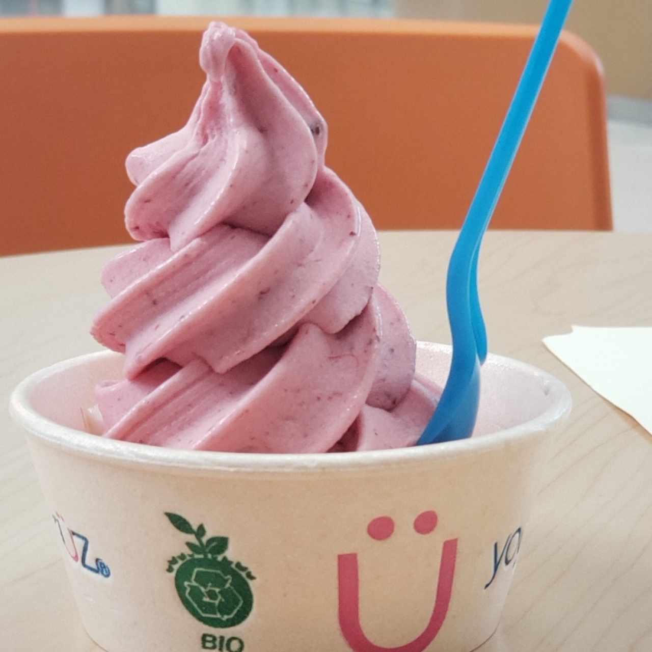 helado de yogurt con fresas 