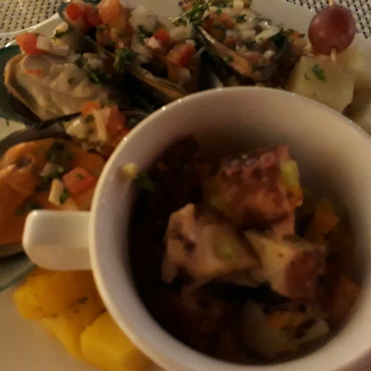 Ceviche de Pulpo y Mejillones