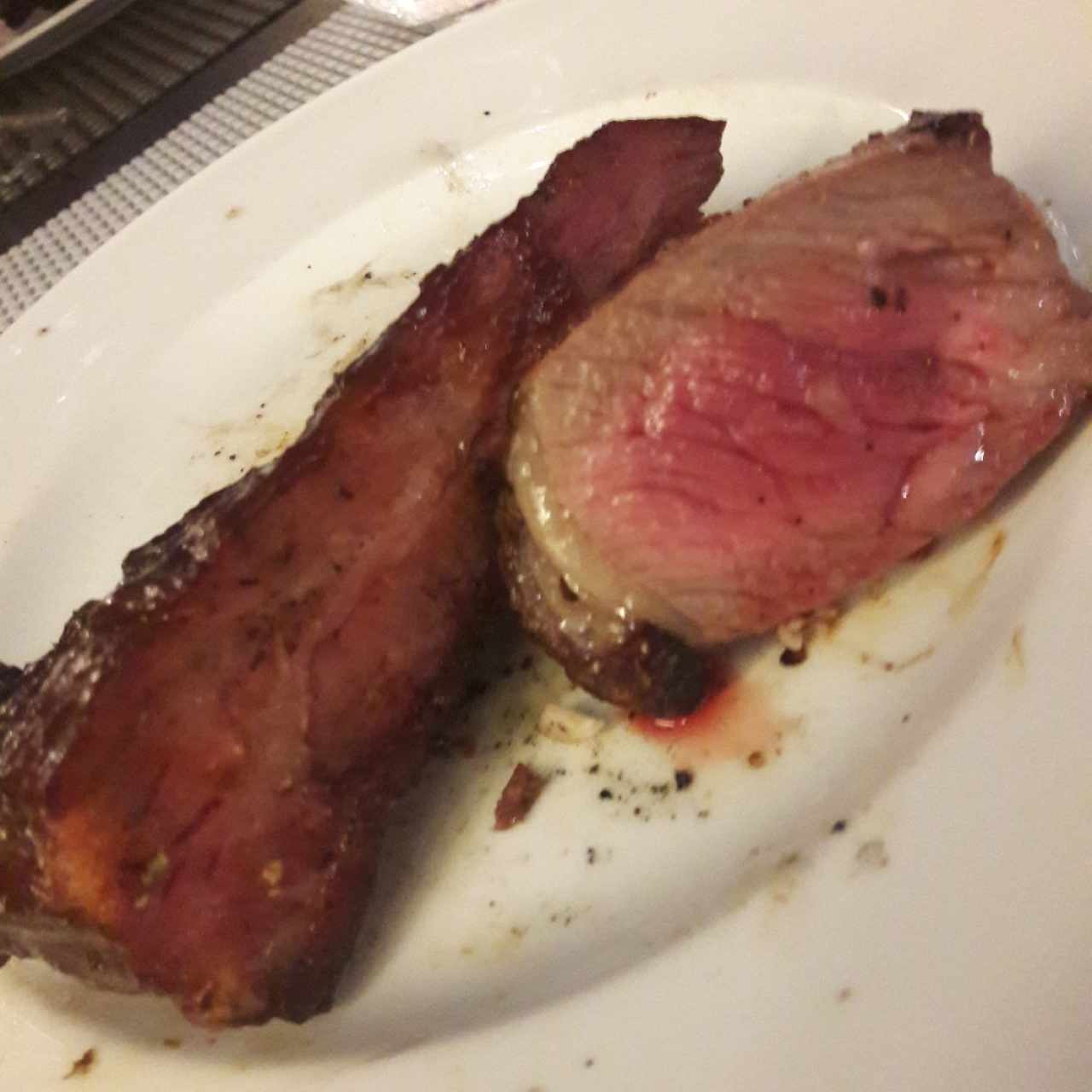 costilla bbq y new york steak