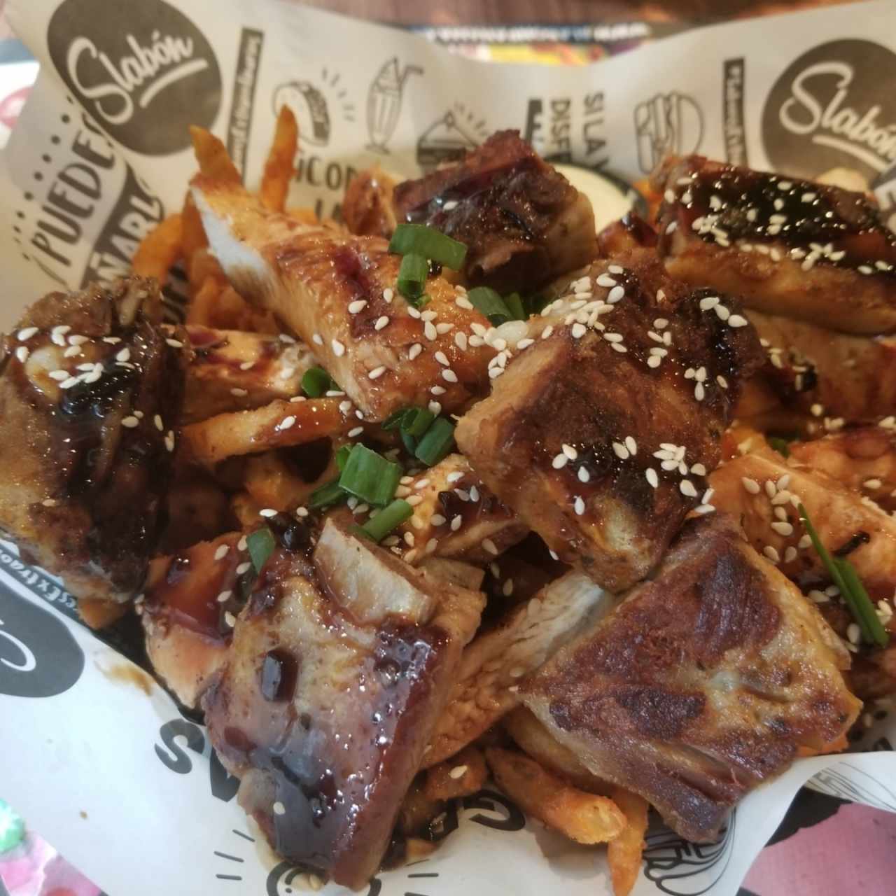 Bowl chicken and ribs