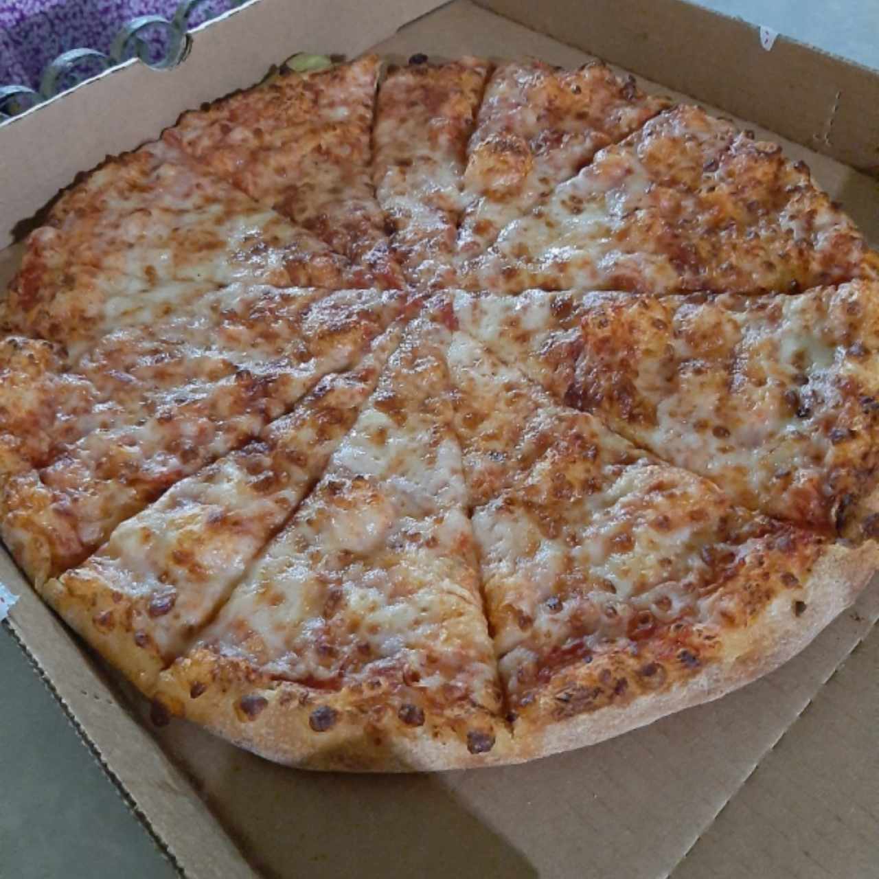 Six cheese pizza