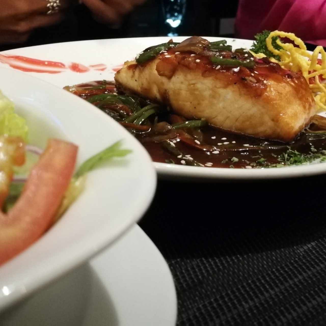 Salmon en salsa teriyaki