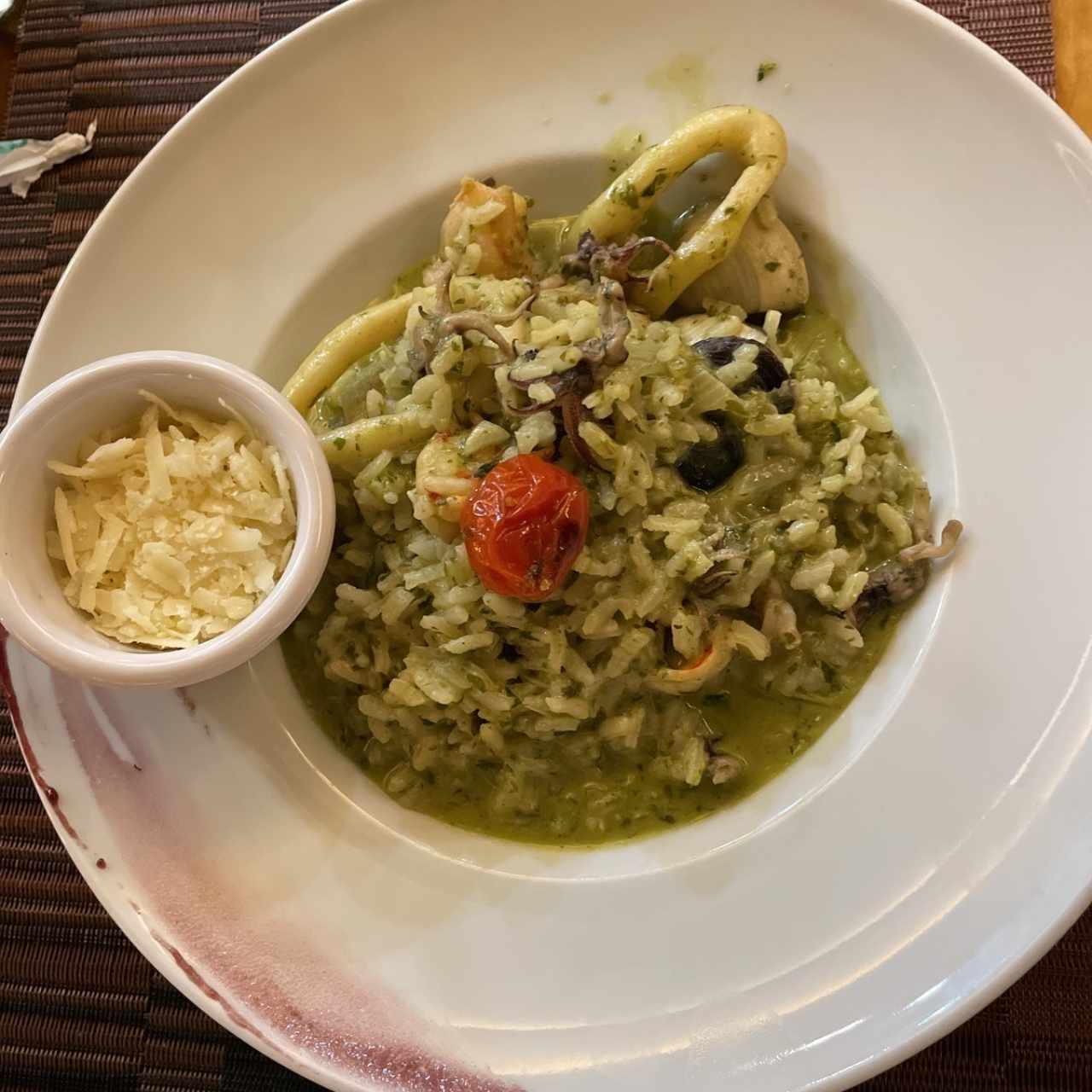 Risotto Frutti Di Mare en Salsa Verde