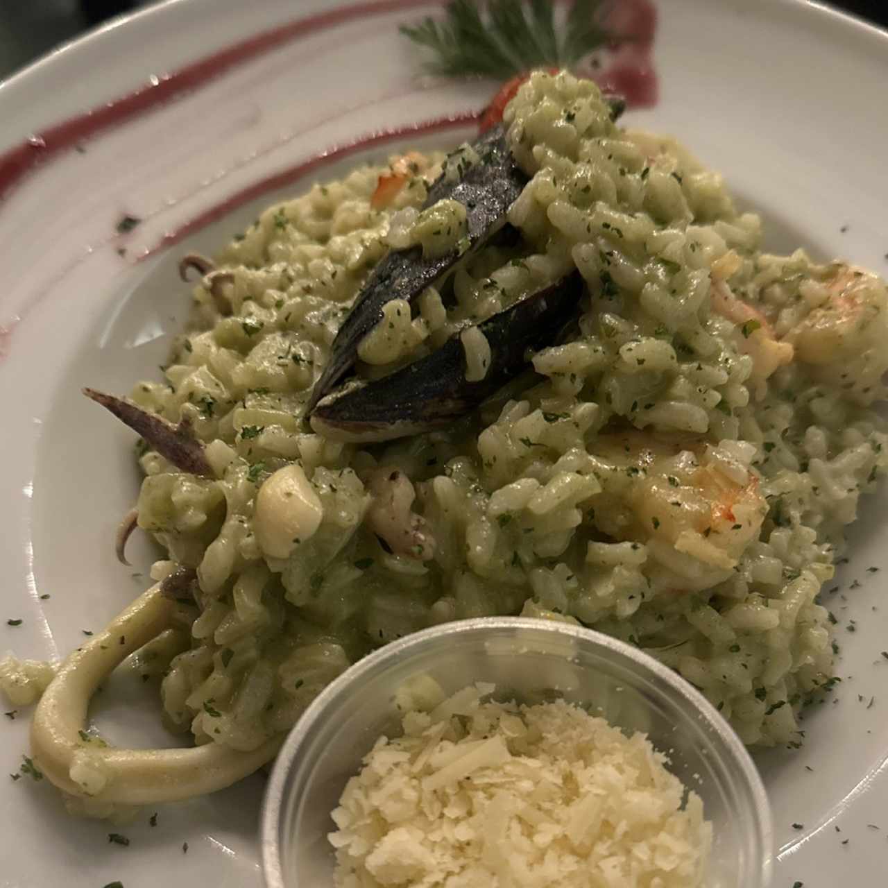 Risotto Frutti Di Mare en Salsa Verde