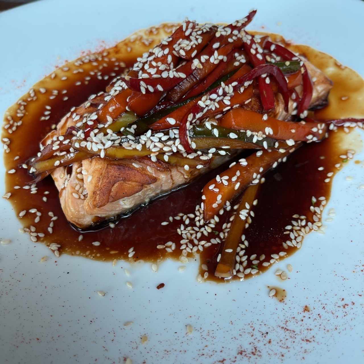 Corvina en salsa Teriyaki