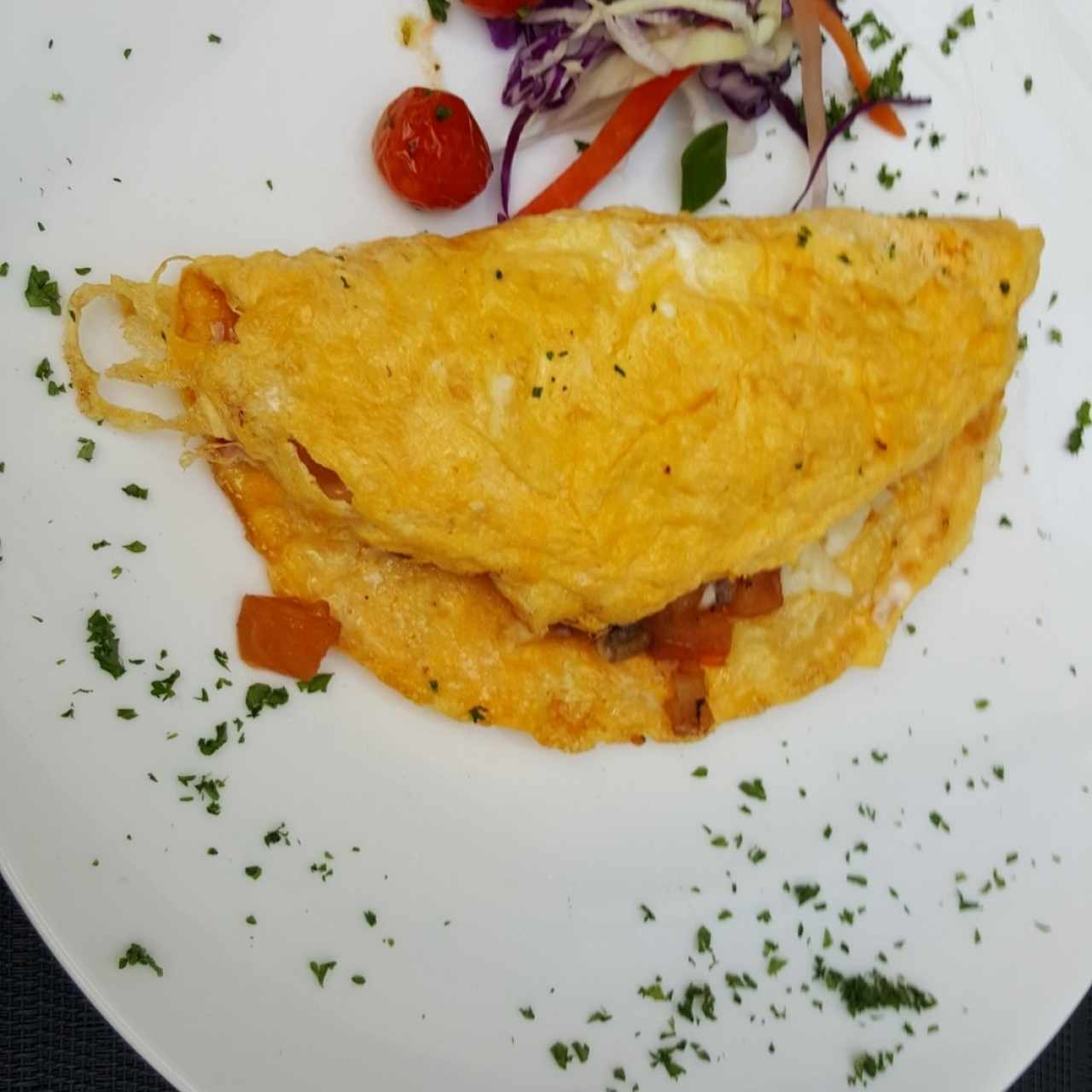 omelet de queso y vegetales