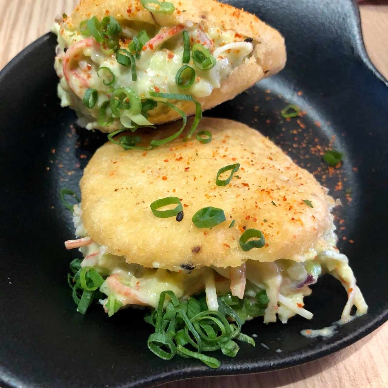 Arepas de cangrejo