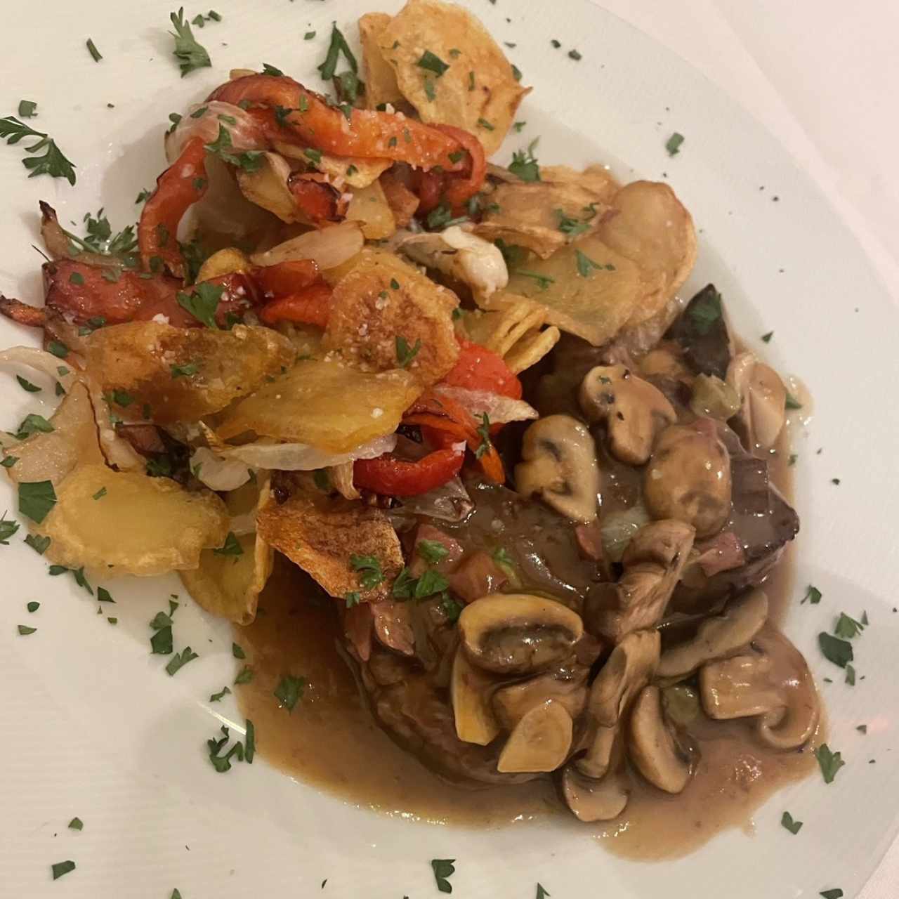 Filete con hongos 
