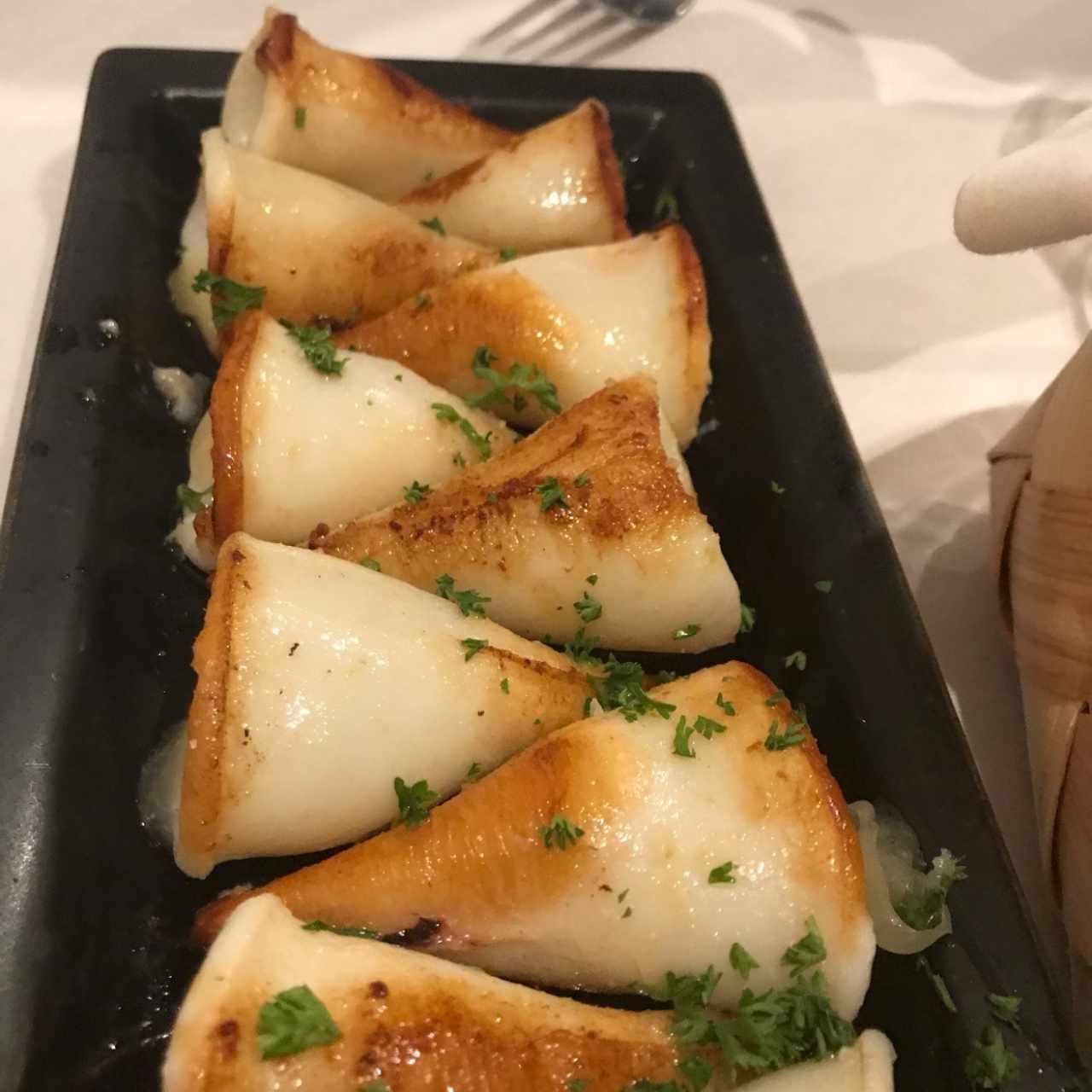 Calamares rellenos de queso manchego