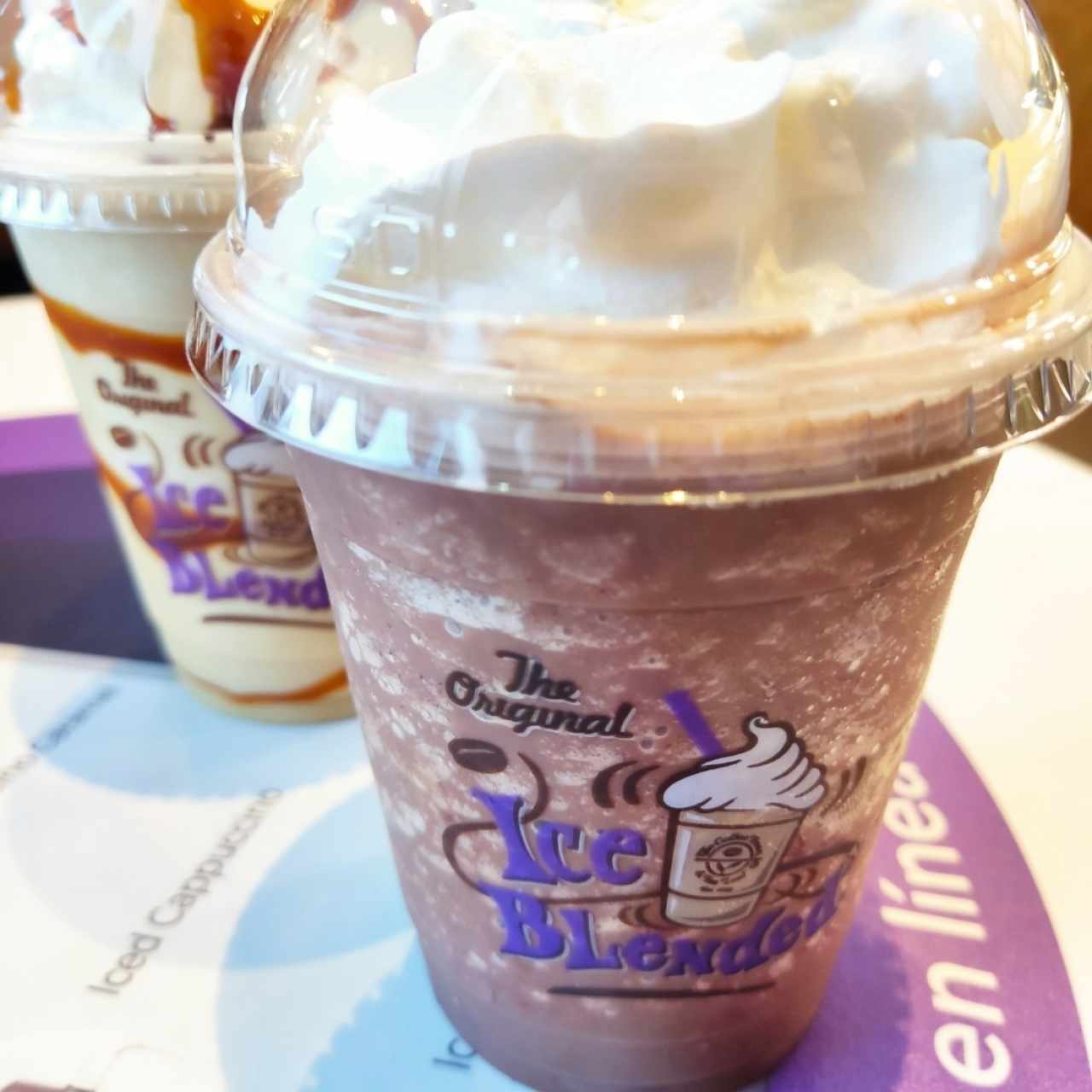 Ice blended chocolate oscuro con café y crema