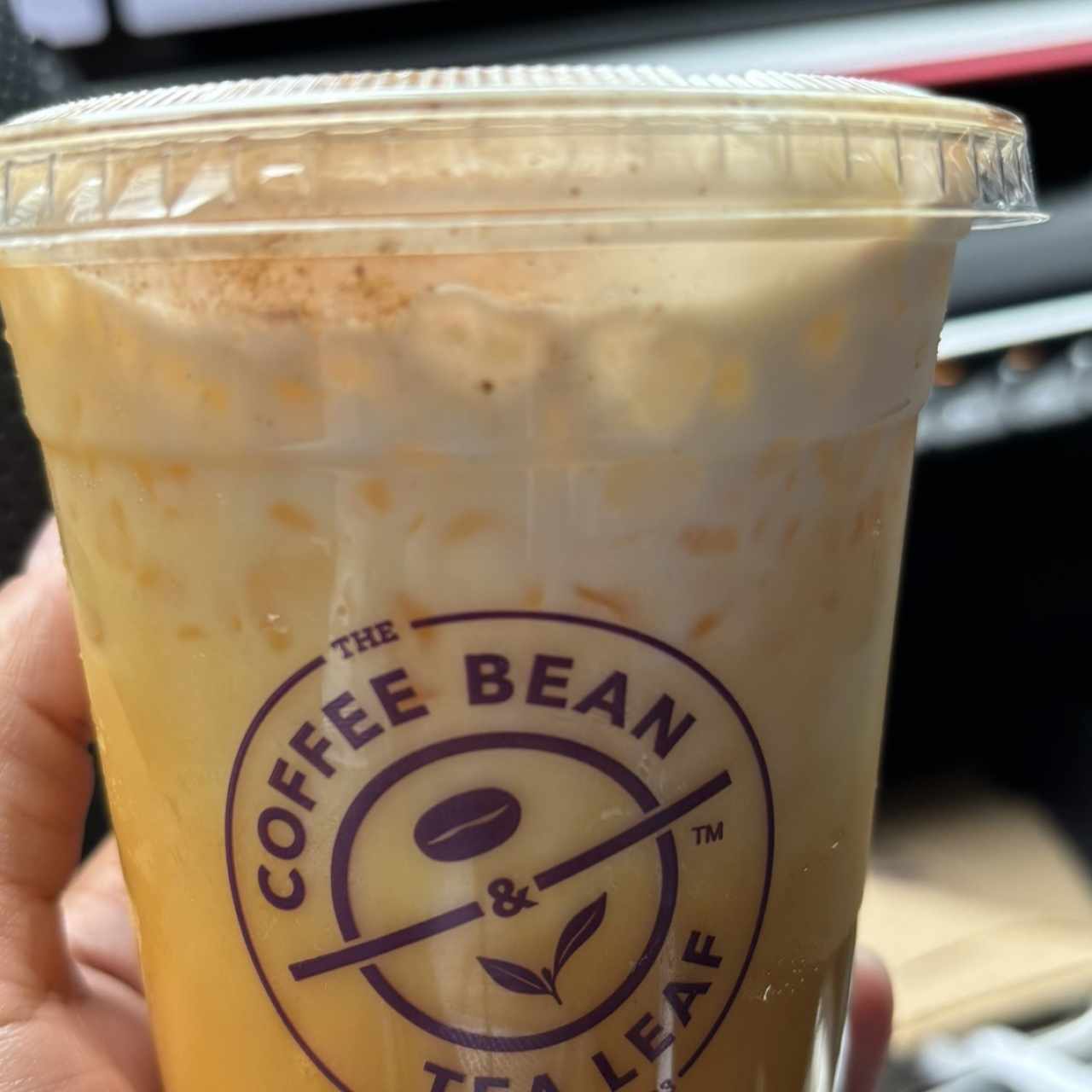 Pumpkin chai cream iced latte