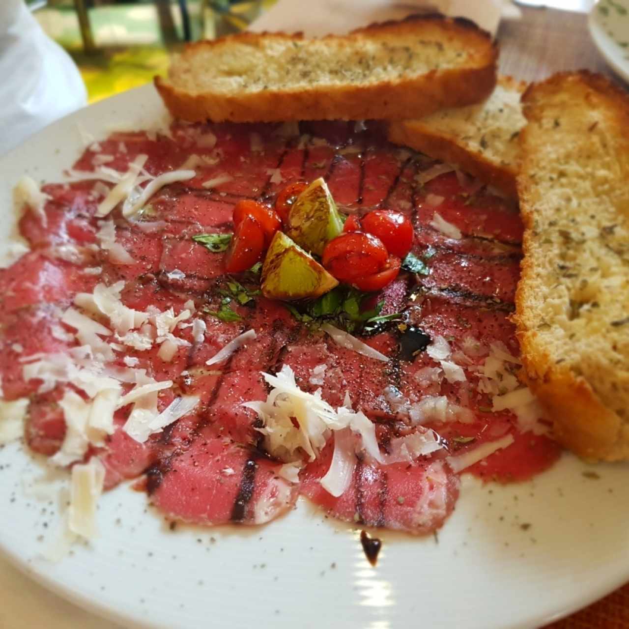 Entradas - Carpaccio de lomito