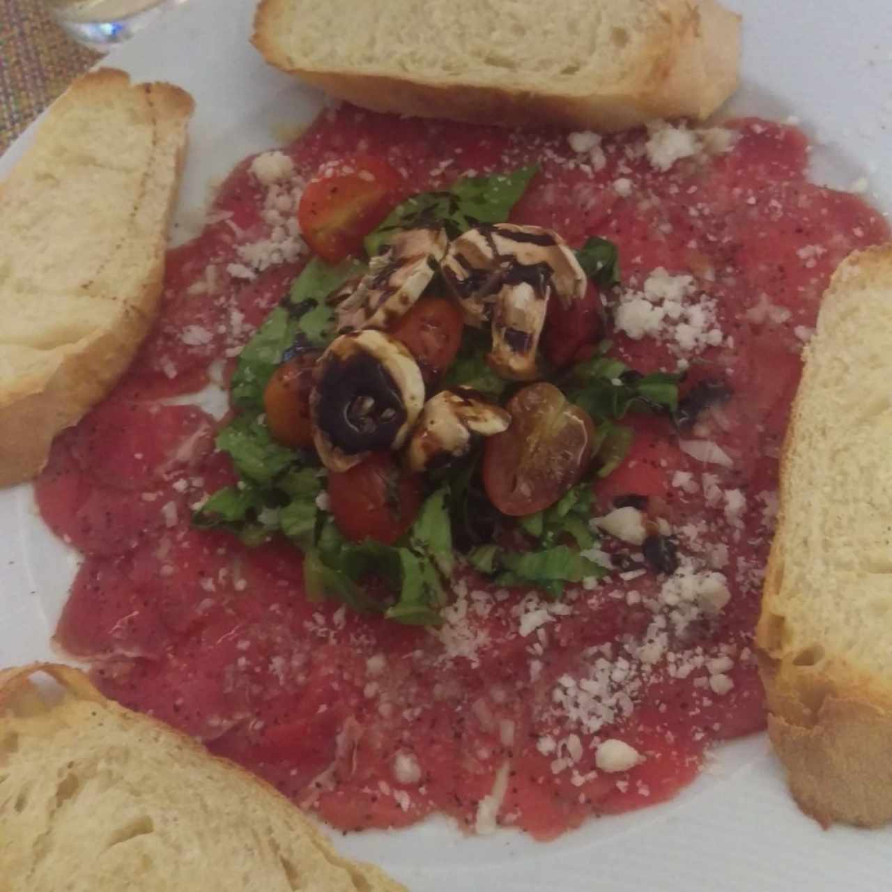 Entradas - Carpaccio de lomito