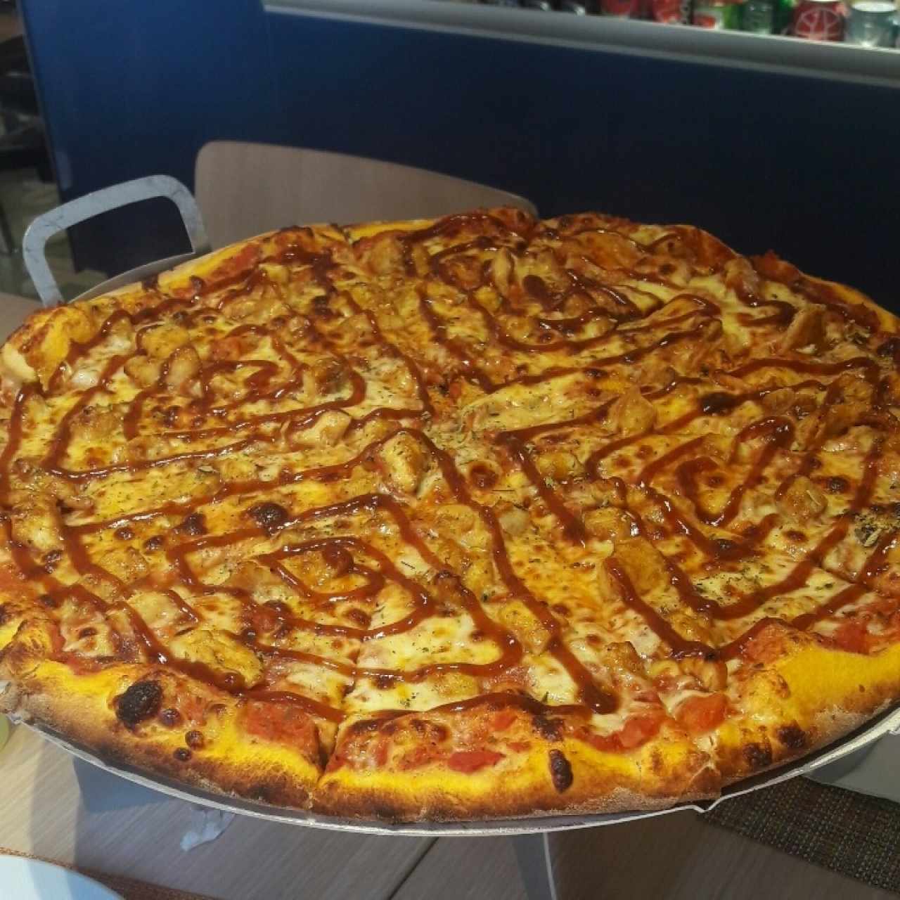 pizza familiar pollo bbq