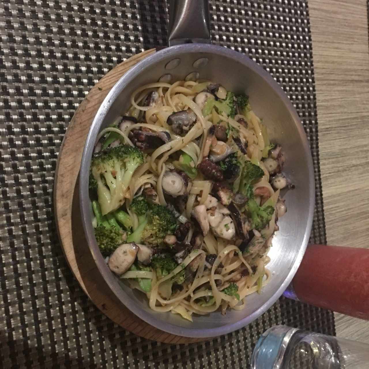 Fettucini con Pulpo y Broccoli