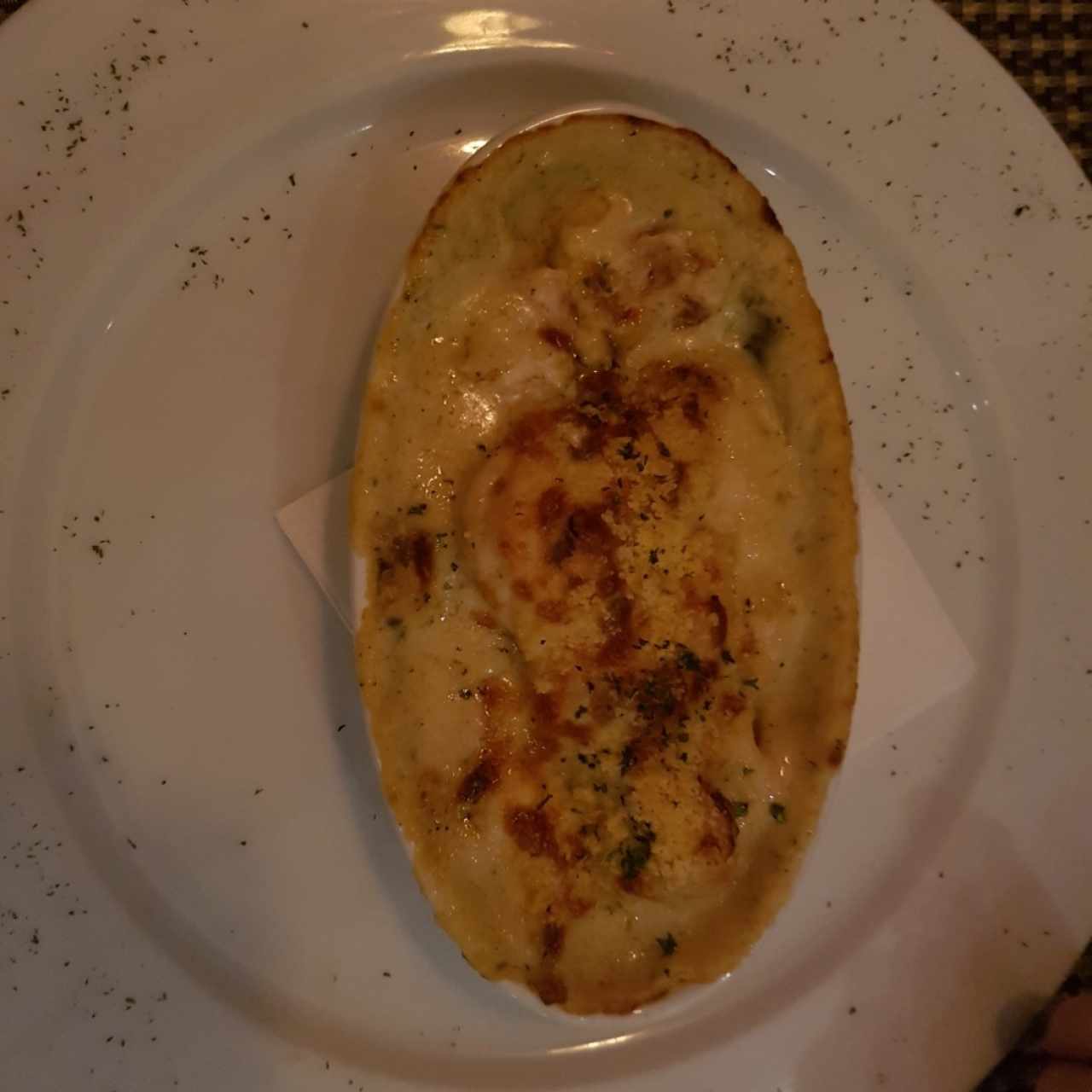 mariscos gratinados