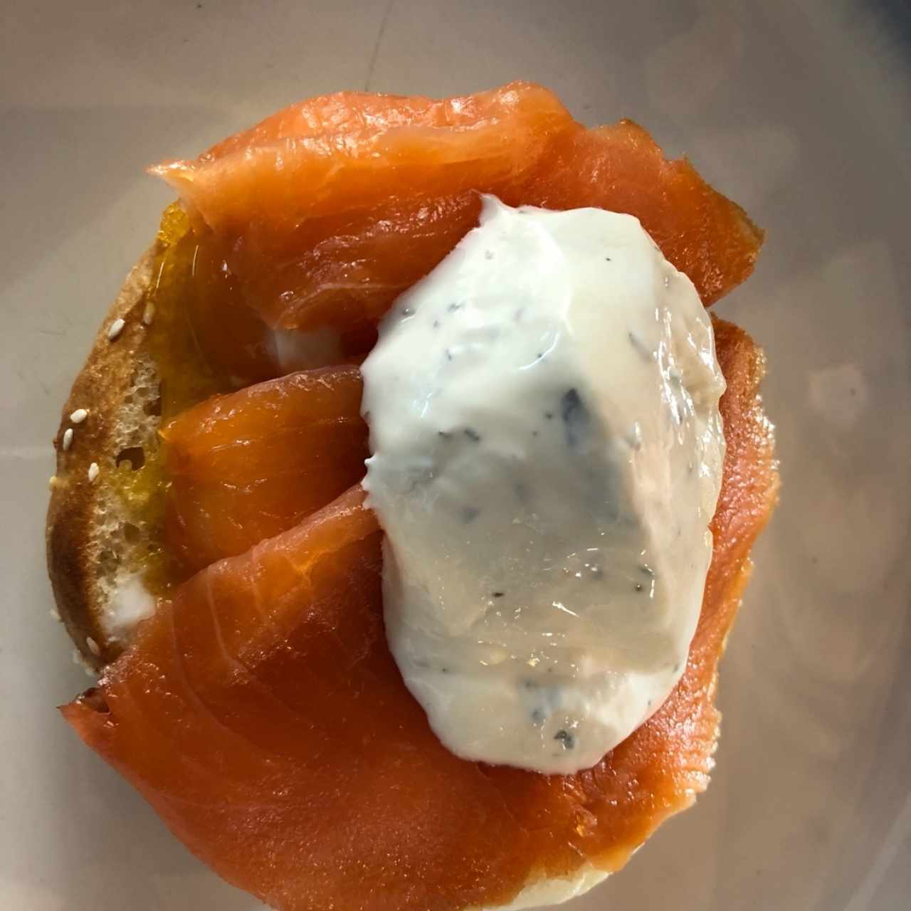 bagel de salmon