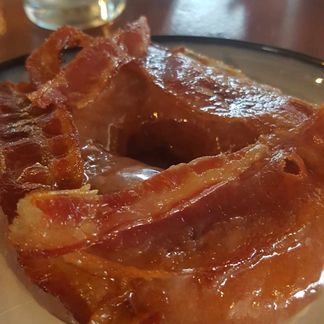 Bacon + maple donut