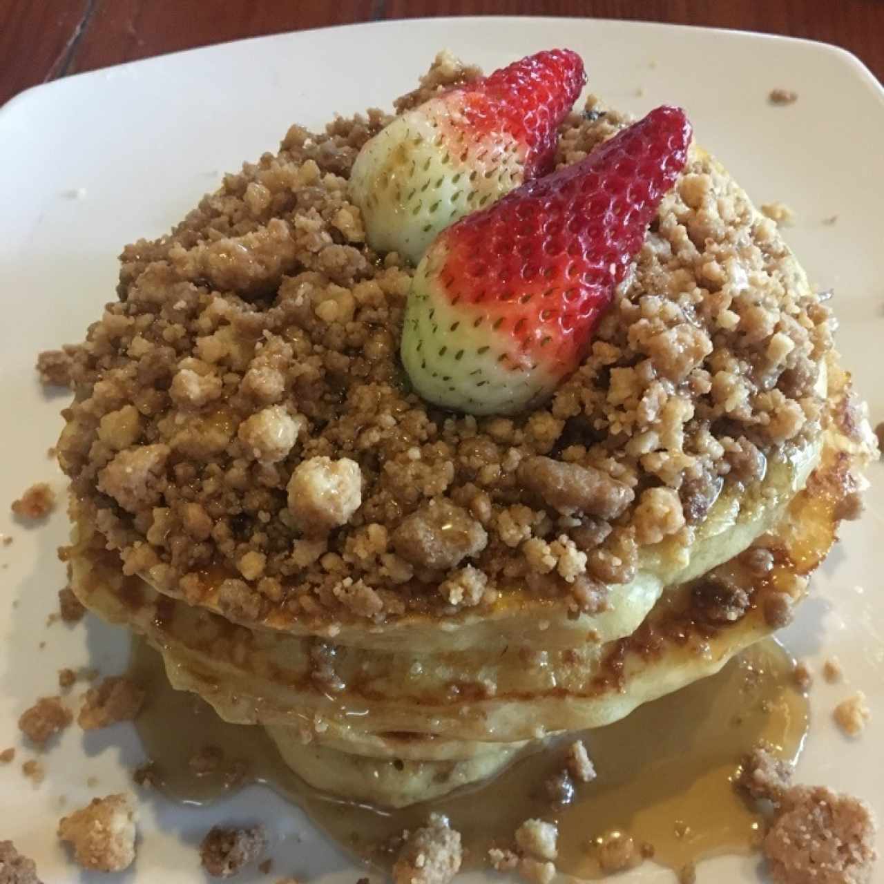 Pancakes con crumble de manzana 