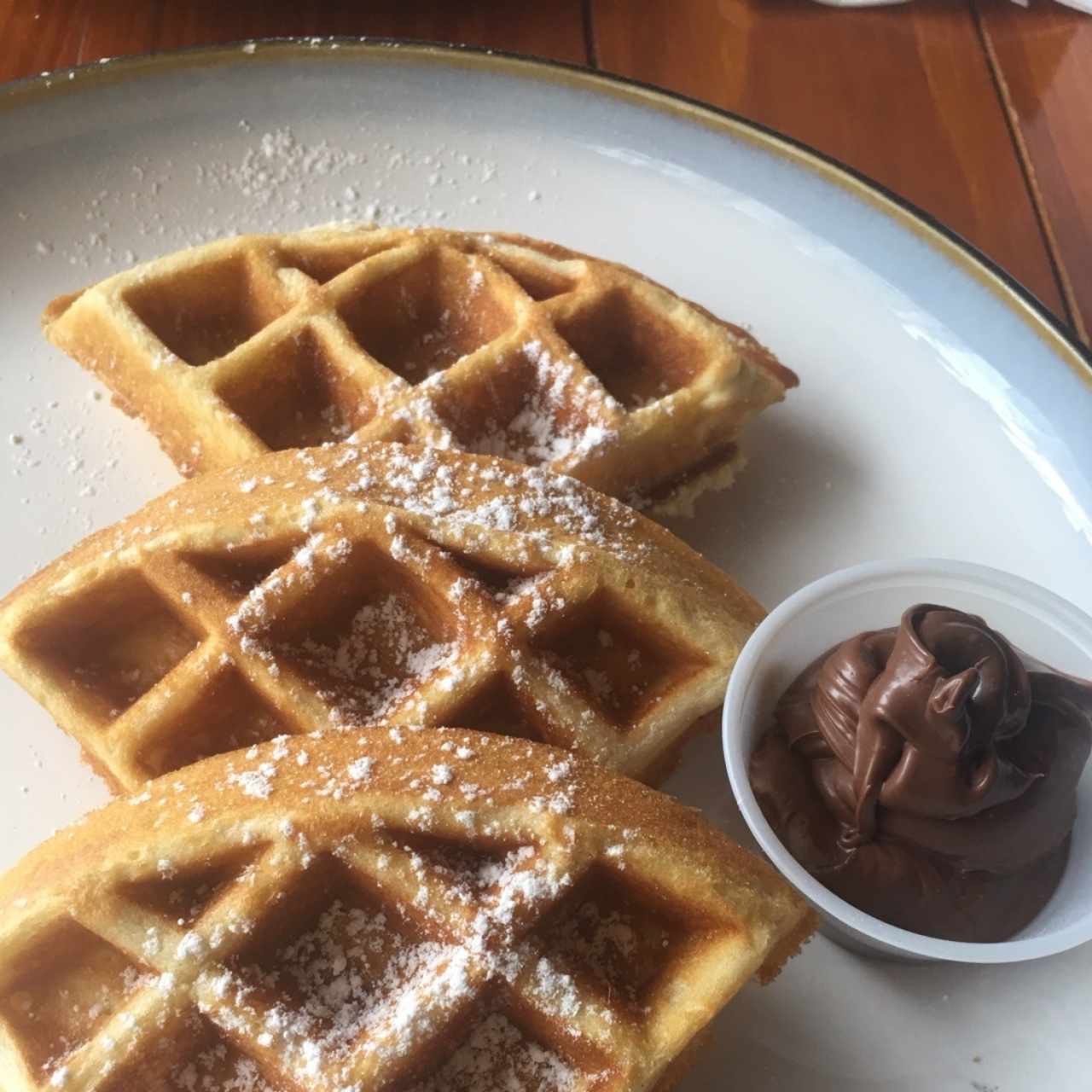 waffle con nutella