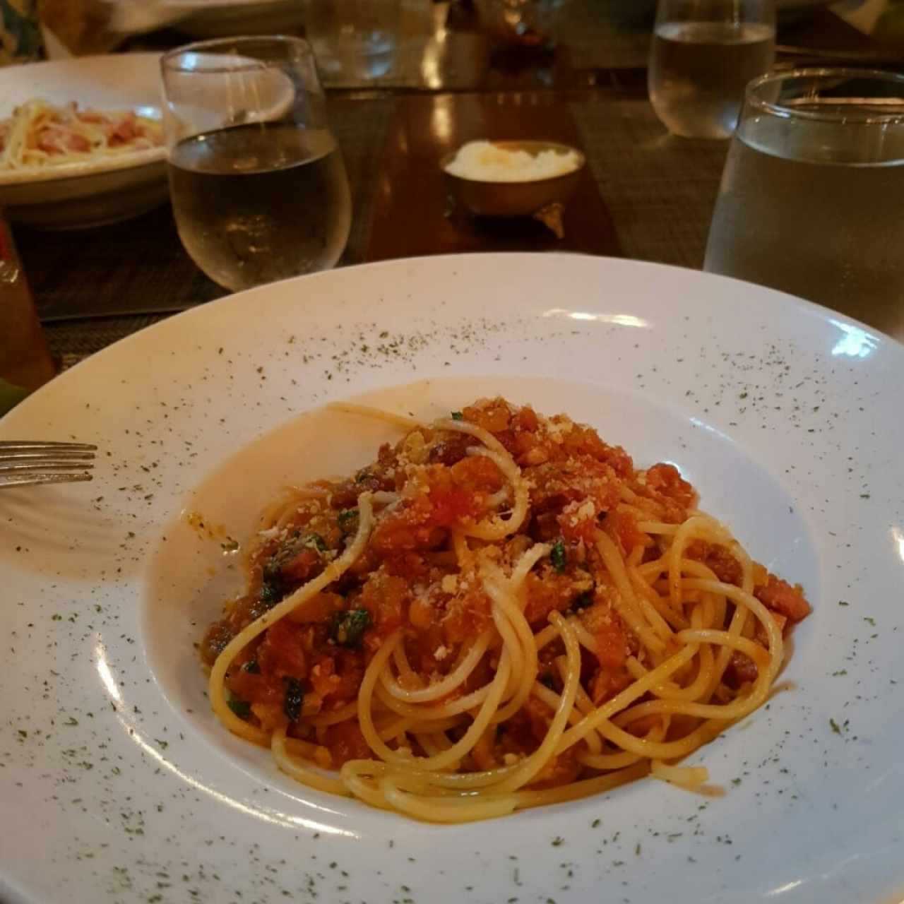 Spaguetti a la Amatriciana